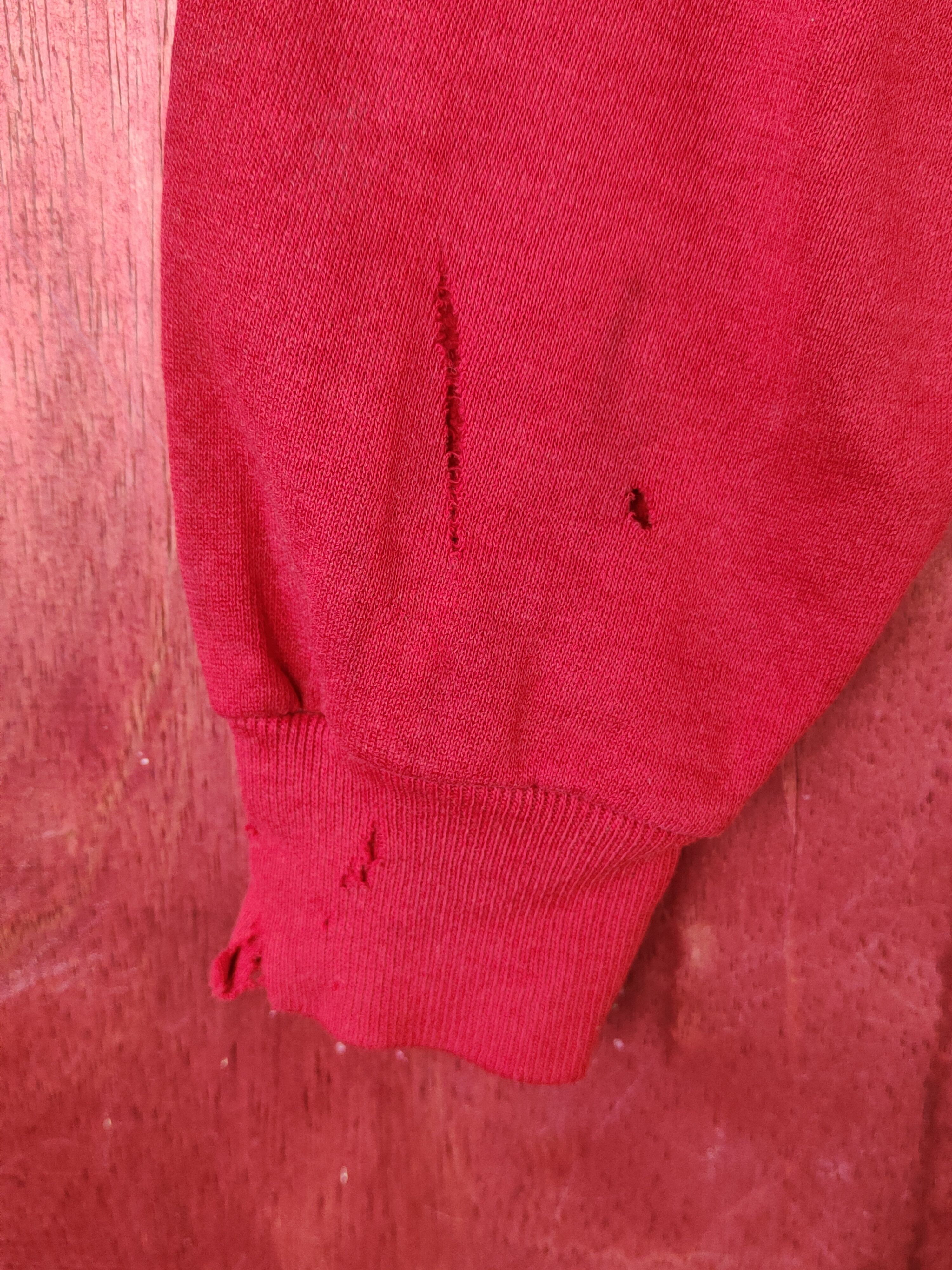 Japanese Brand Jerzees Red vintage Sweatshirts #S1859 Size US M / EU 48-50 / 2 - 13 Thumbnail