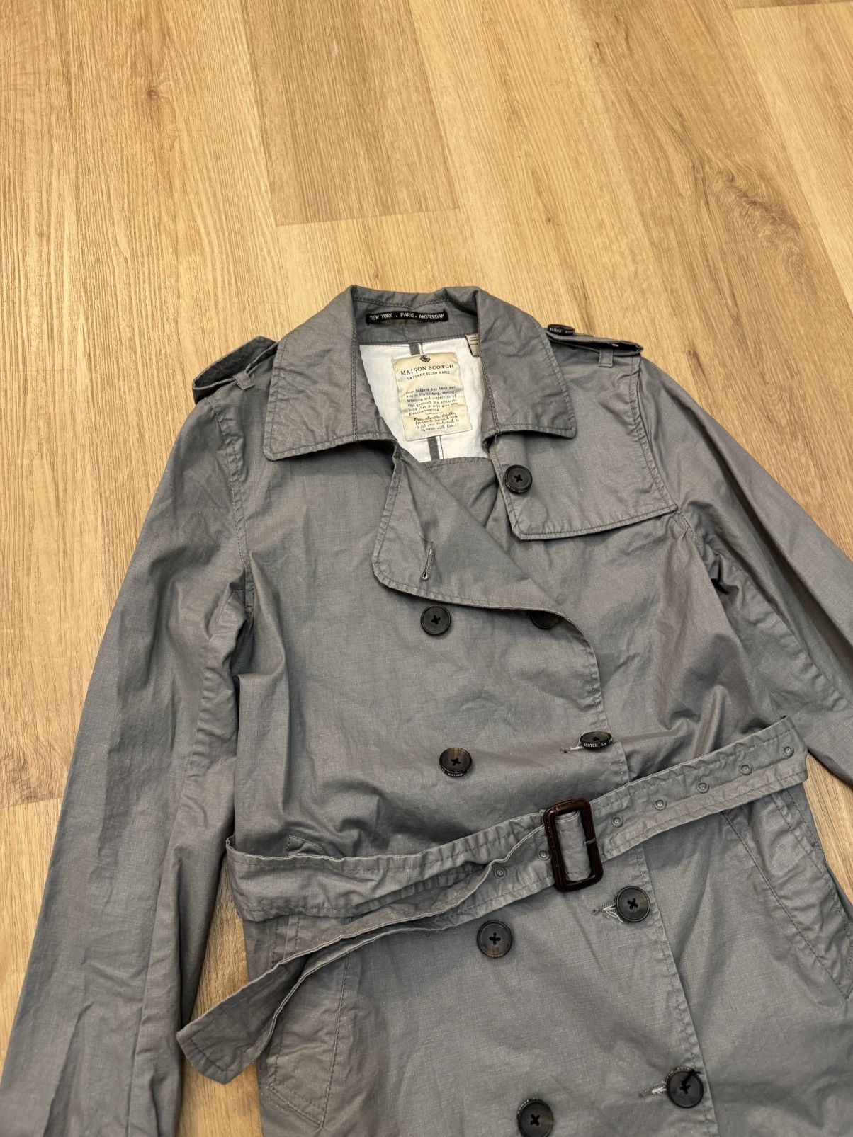 Maison Scotch Maison Scotch & Soda Double Breasted Trench Coat 2 S/M Size S / US 4 / IT 40 - 6 Thumbnail
