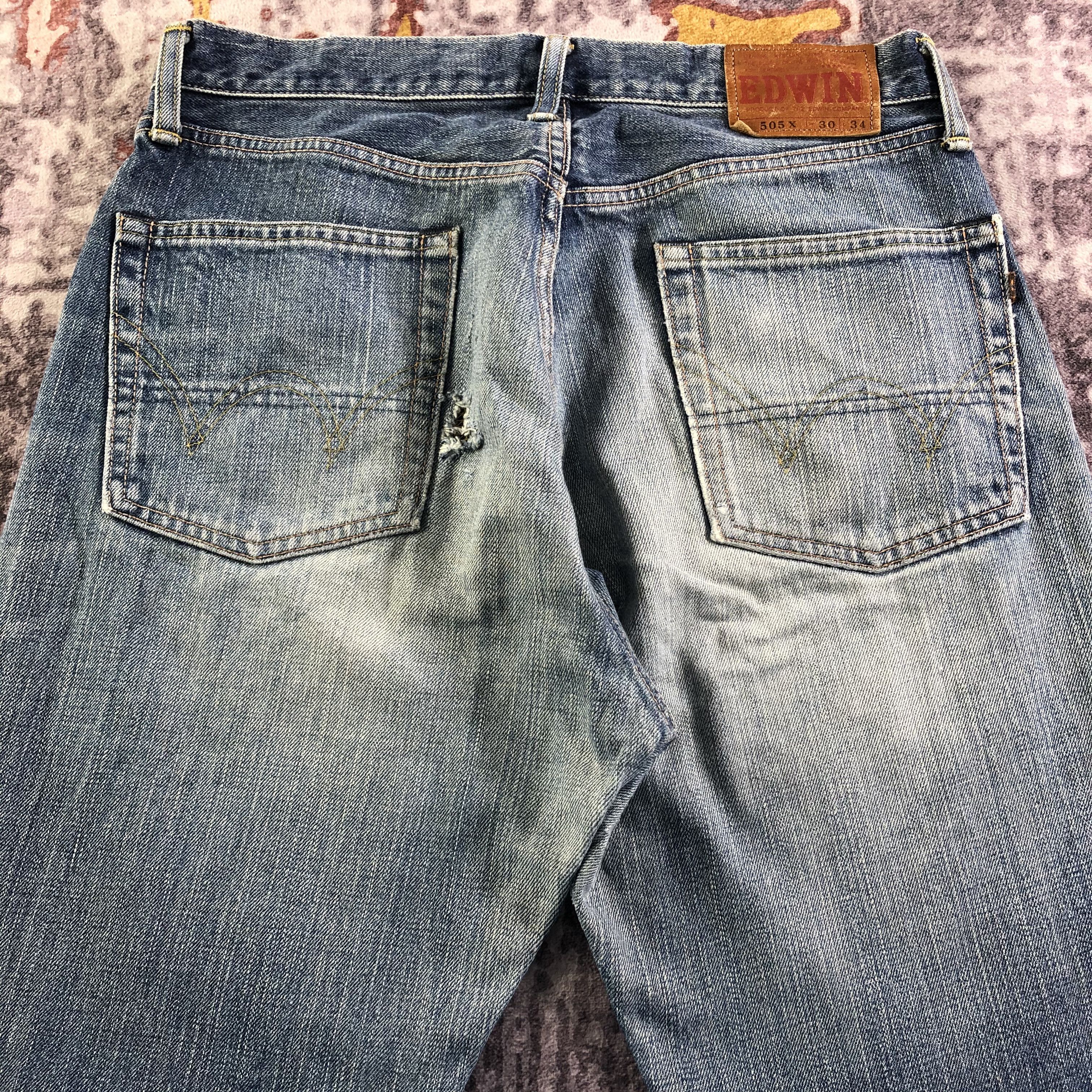 Edwin Vintage Blue Wash Edwin 505 Selvedge Jeans-JM3672 Size US 32 / EU 48 - 5 Thumbnail