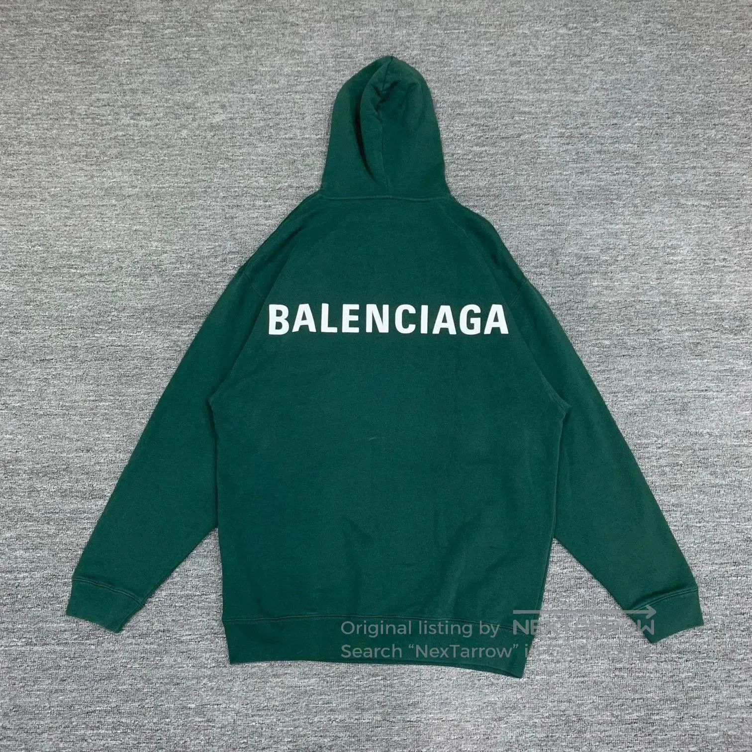 Balenciaga Balenciaga Green Logo Back Hoodie M. Size US M / EU 48-50 / 2 - 2 Thumbnail