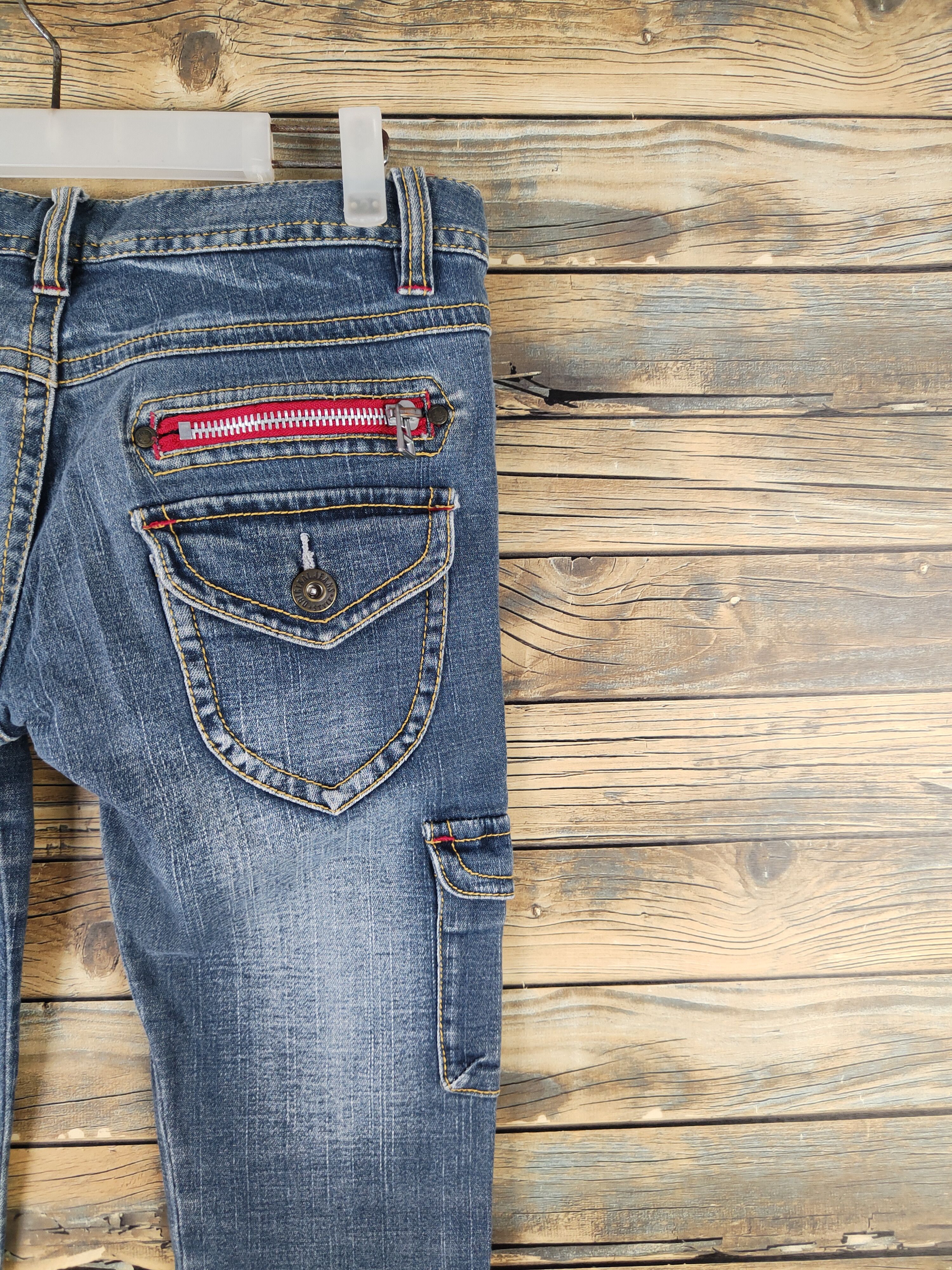 Japanese Brand DL Chow Chow Chow Blue Distressed Ripped Jeans #2342 Size 28" / US 6 / IT 42 - 10 Thumbnail