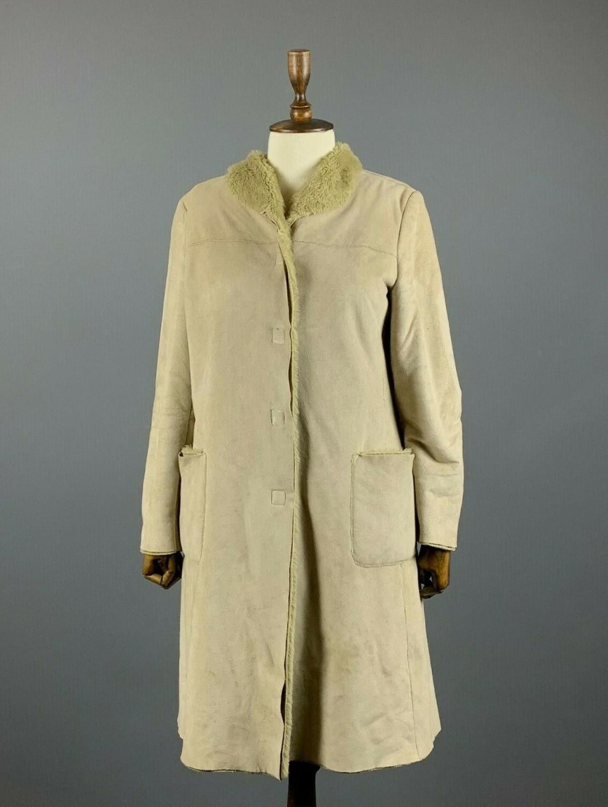 Designer Ladies Armani Jeans Beige Snap Coat Jacket Size USA 6 Size M / US 6-8 / IT 42-44 - 1 Thumbnail