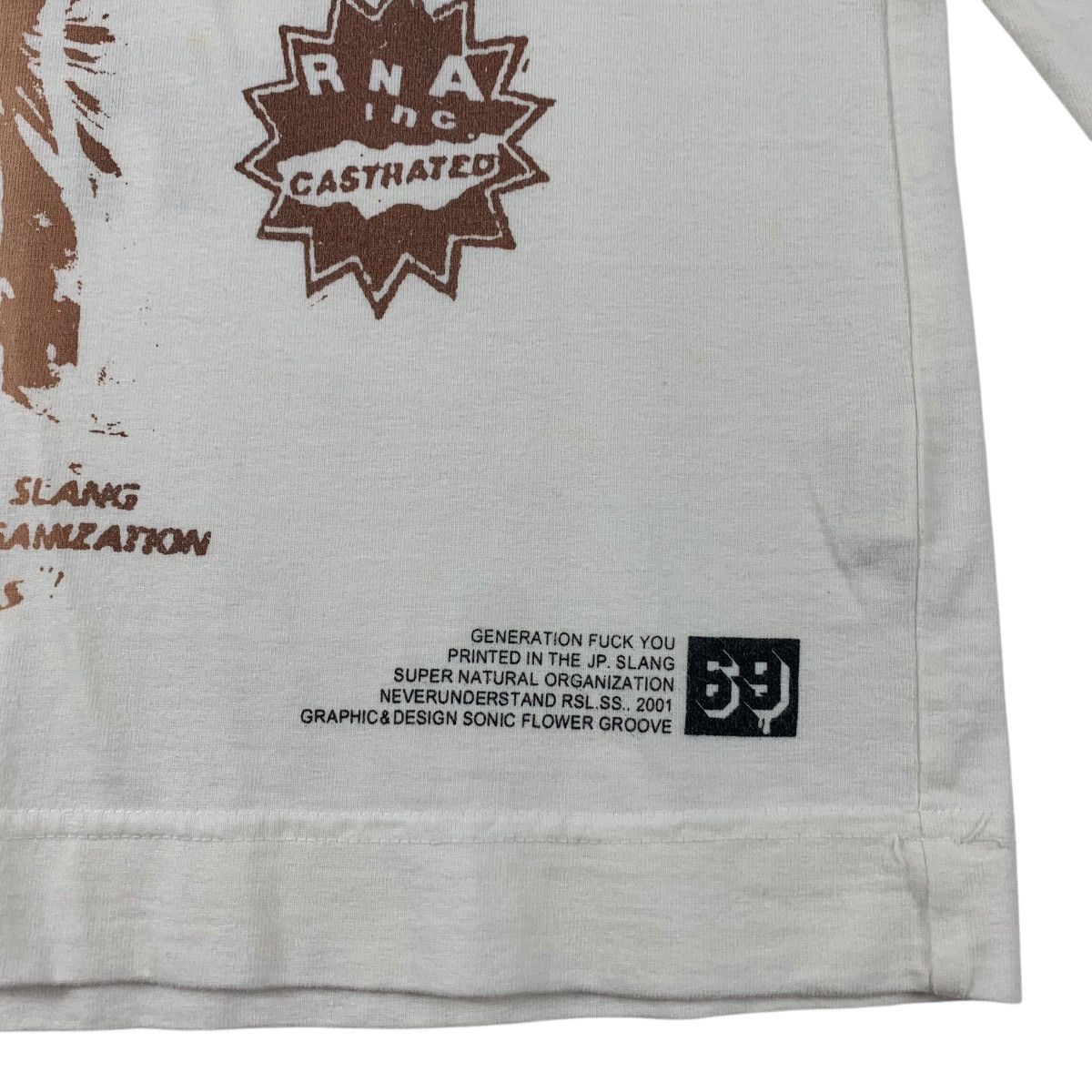 Japanese Brand RNA INC VIVE LA ROCK Muslin Malcom McLaren Style tee Size US M / EU 48-50 / 2 - 8 Thumbnail