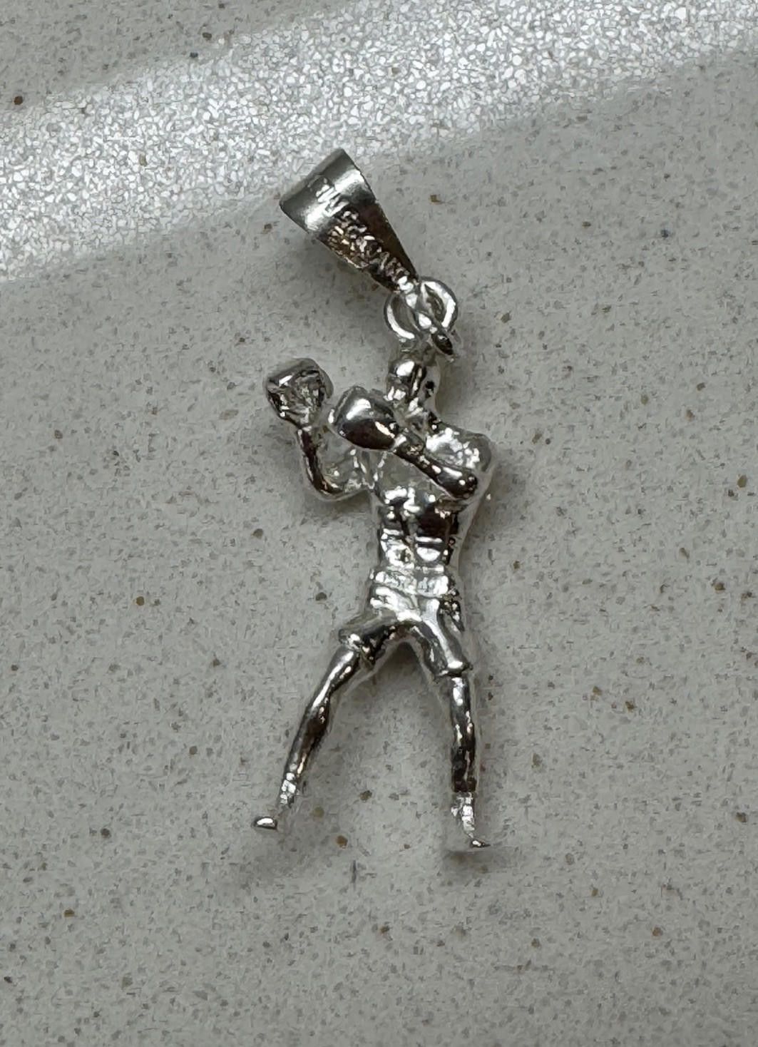 Designer .925 Sterling Silver Boxer Charm Man Boxing 3D Loose Pendant Size ONE SIZE - 1 Thumbnail