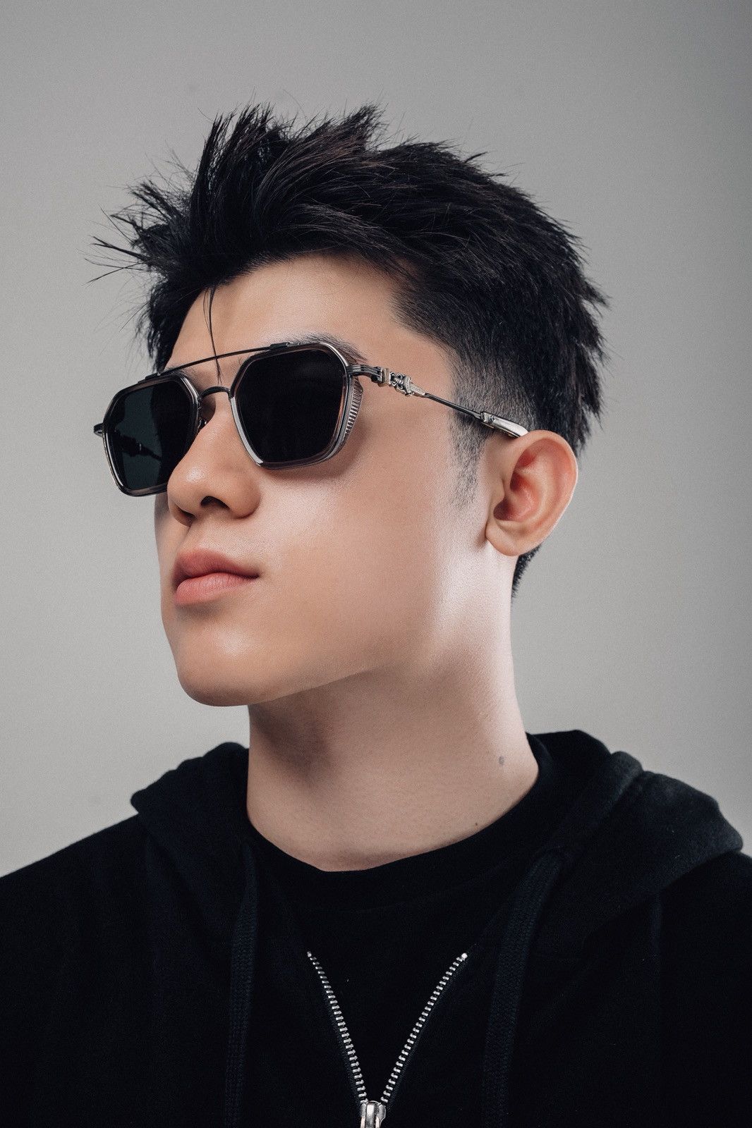 Chrome Hearts CHROME HEARTS HOTATION ARMY/GUNMETAL-ARMY SUNGLASSES Size ONE SIZE - 10 Thumbnail