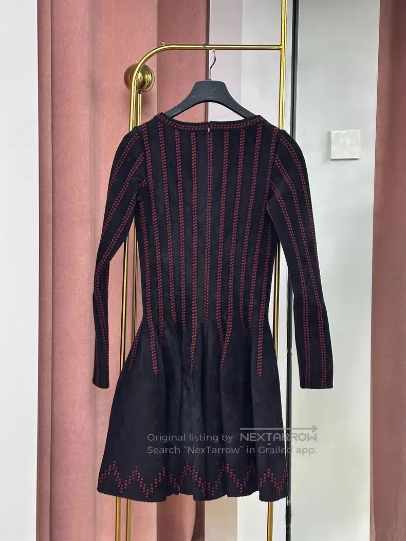 Alaia Alaia Red and Black Striped Dress Size XS / US 0-2 / IT 36-38 - 2 Thumbnail