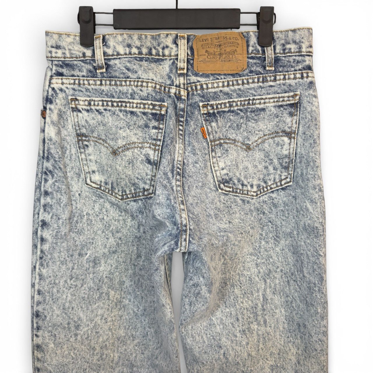Levi's Vintage 90s Levi's 550 Orange Tab Acid Wash Denim Jeans Size US 31 - 2 Thumbnail