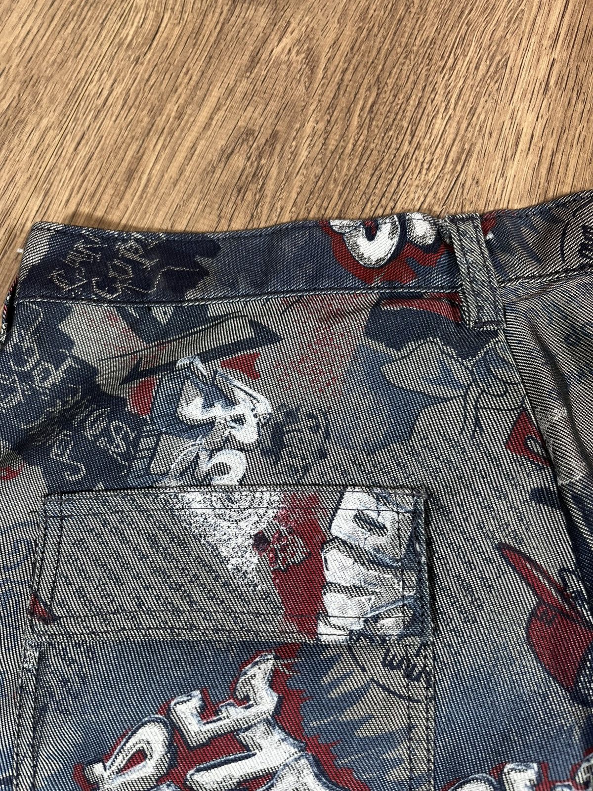 Y2K Wide Leg Graffiti Baggy Skate Vintage Hip Hop Rap Pants