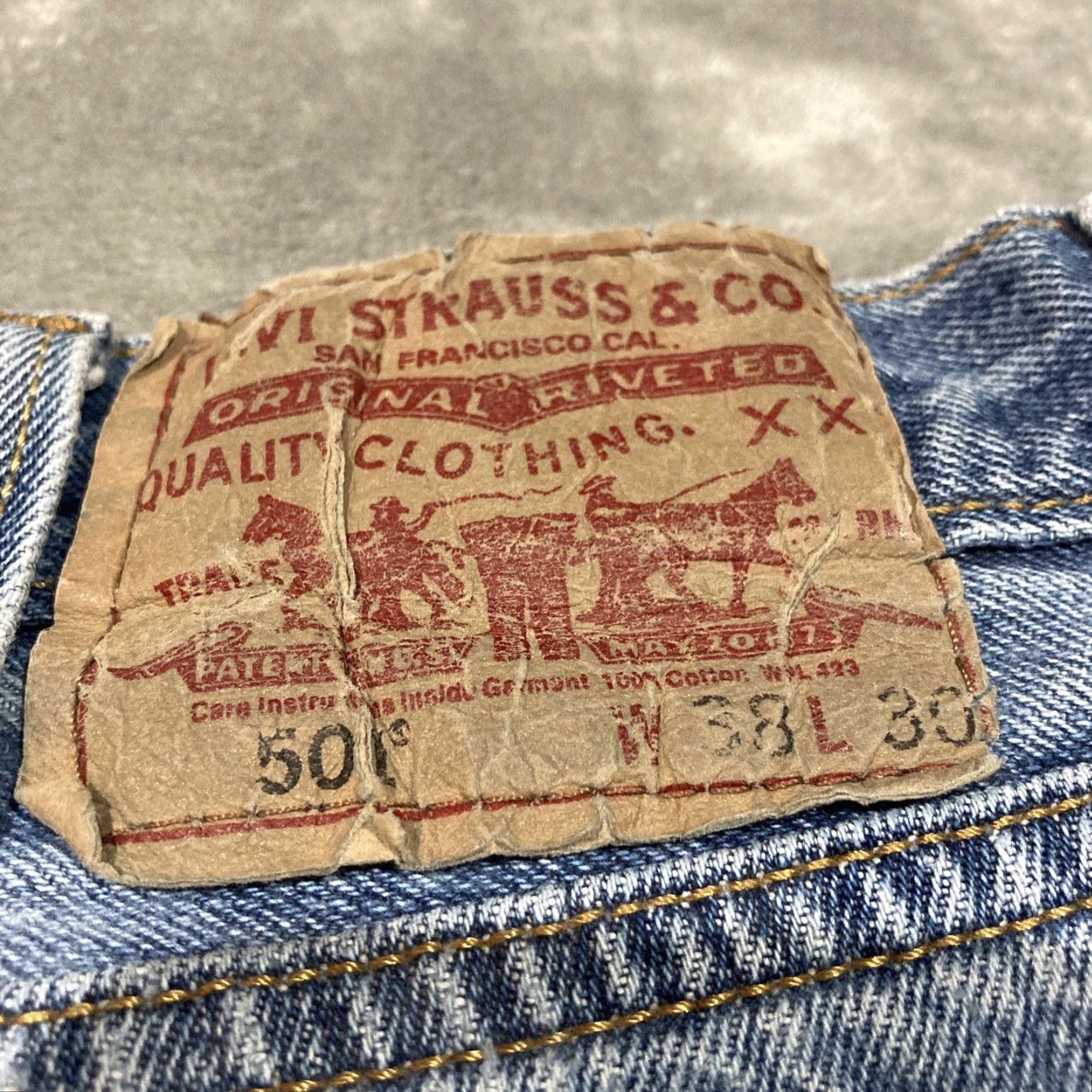 Levi's Levis 501 Jeans Men 36x29 37x30 Tag Original Fit Wash Button Fly Denim Casual Size US 38 / EU 54 - 7 Thumbnail