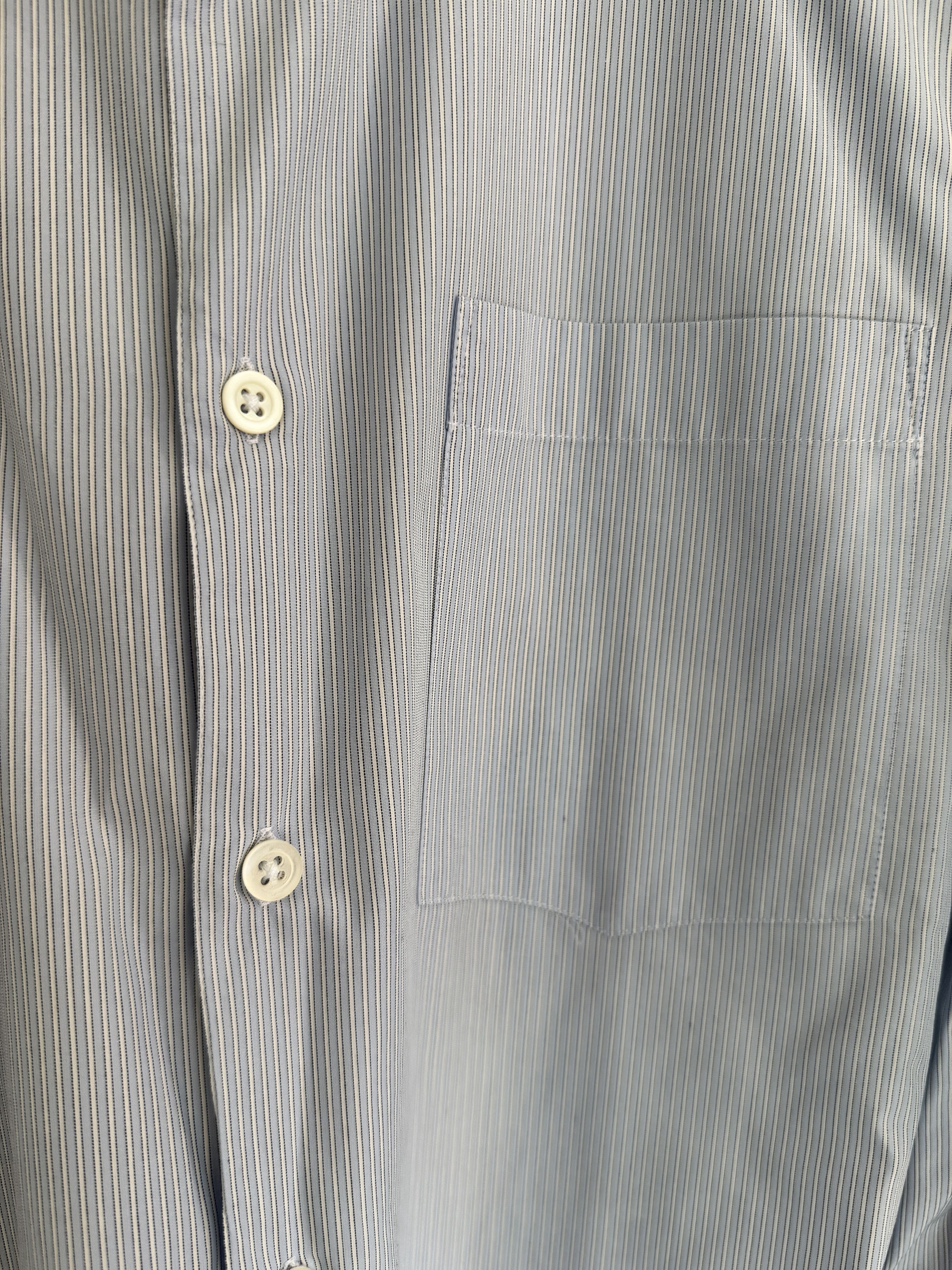 Margaret Howell Basic Shirt Fine Stripe Blue/Grey Size US S / EU 44-46 / 1 - 3 Thumbnail