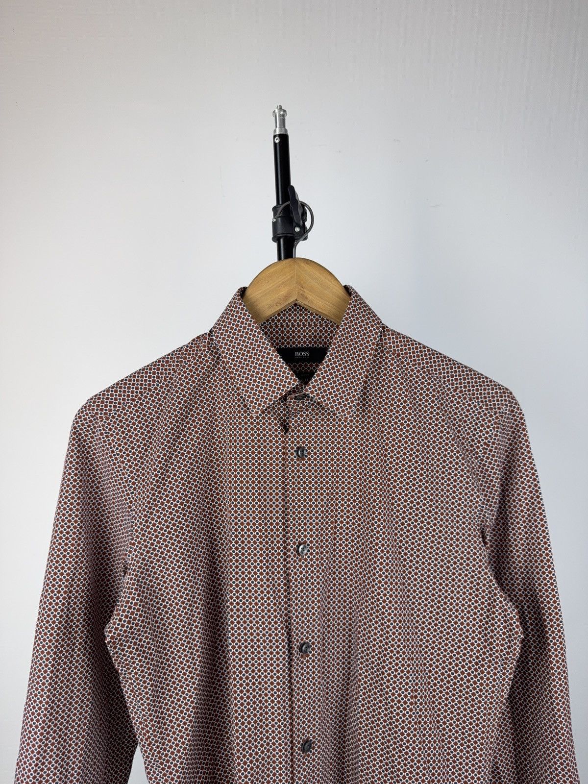 Hugo Boss Vintage Retro dot pattern Hugo Boss Designer Luxury Shirt Size US S / EU 44-46 / 1 - 2 Thumbnail