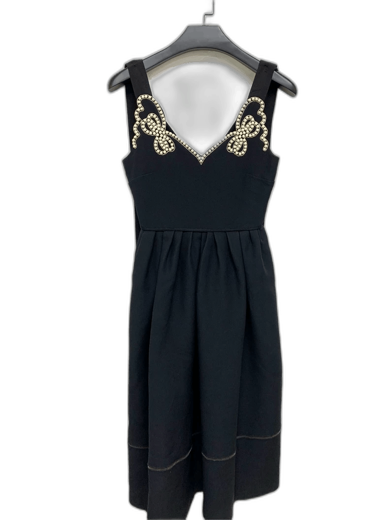 Fendi Fendi Little Black Dress with Pearl Detail Size S / US 4 / IT 40 - 1 Thumbnail