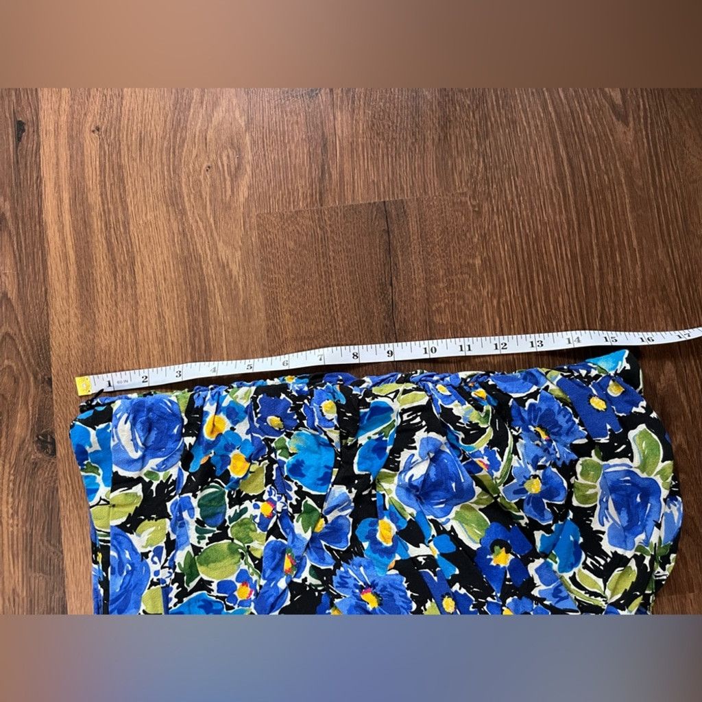 Zara 💙 ZARA Blue Floral Faux Wrap Mini Skirt - Size S 💙 Size 28" / US 6 / IT 42 - 9 Thumbnail