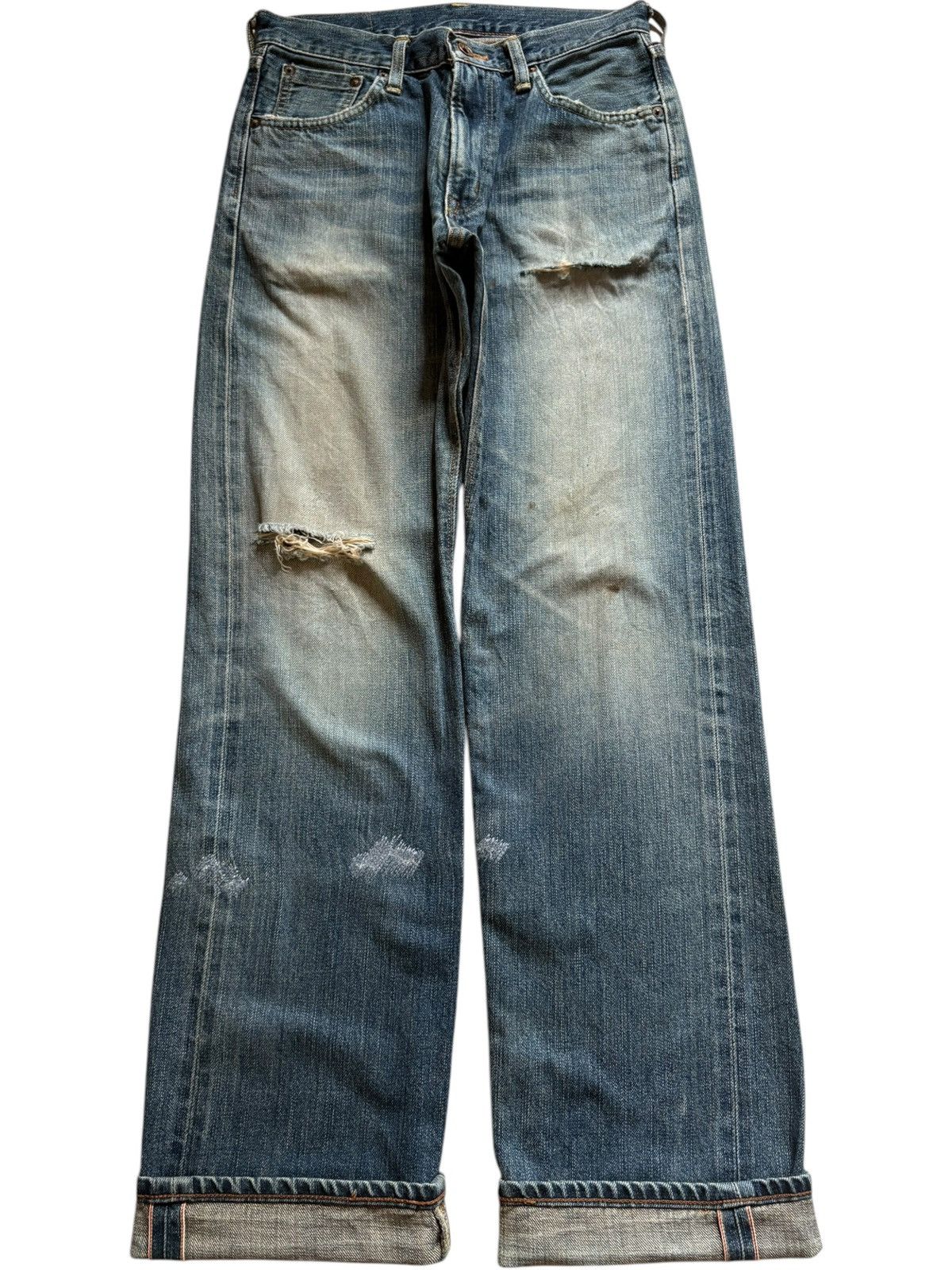 Edwin × Japanese Brand Vintage Japanese Edwin 505zx Selvedge Rusty Wash Loose Jeans Size US 29 - 1 Thumbnail