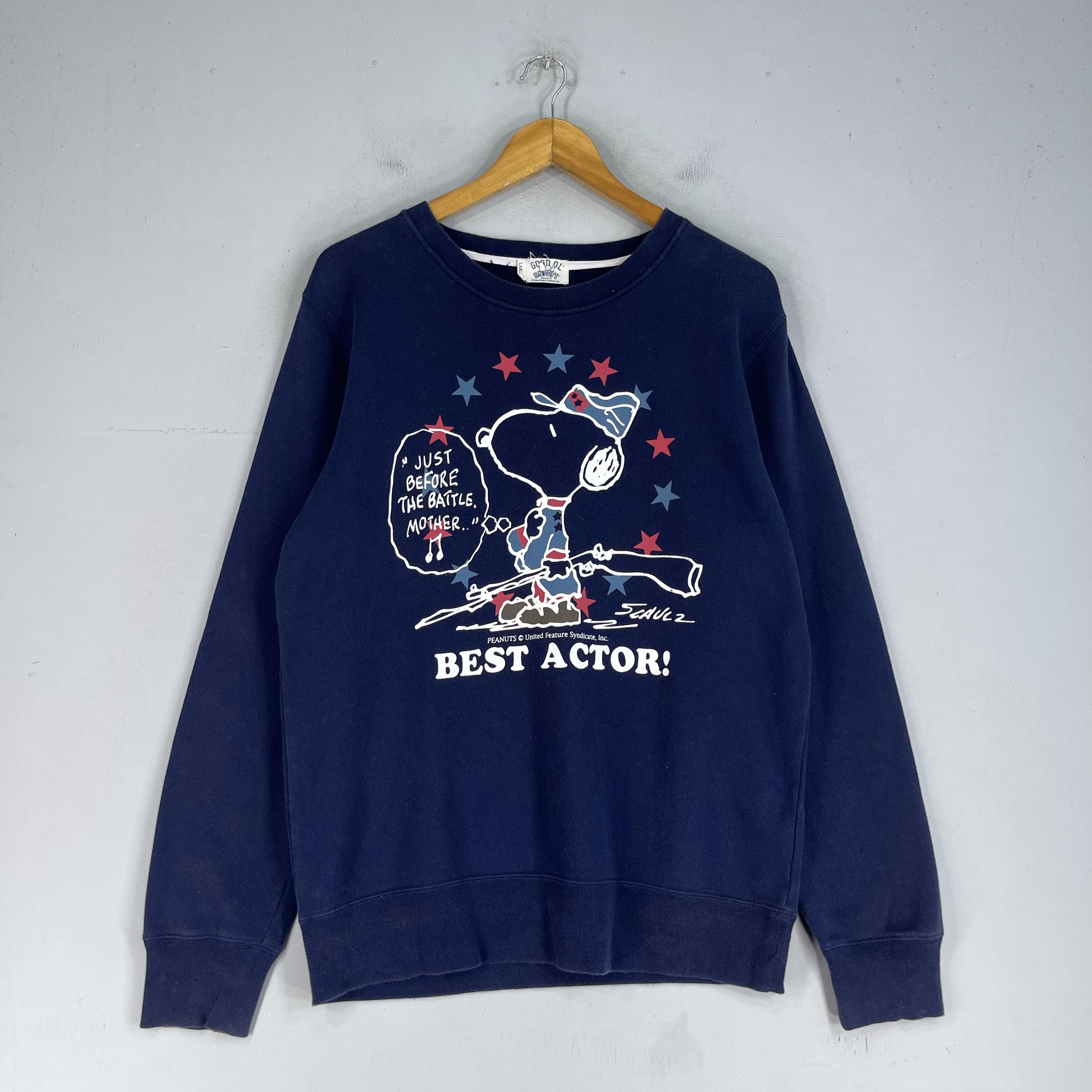 Peanuts × Vintage Vintage 90s SNOOPY Joe Cole Best Actor Printed Sweatshirt Size US M / EU 48-50 / 2 - 3 Thumbnail