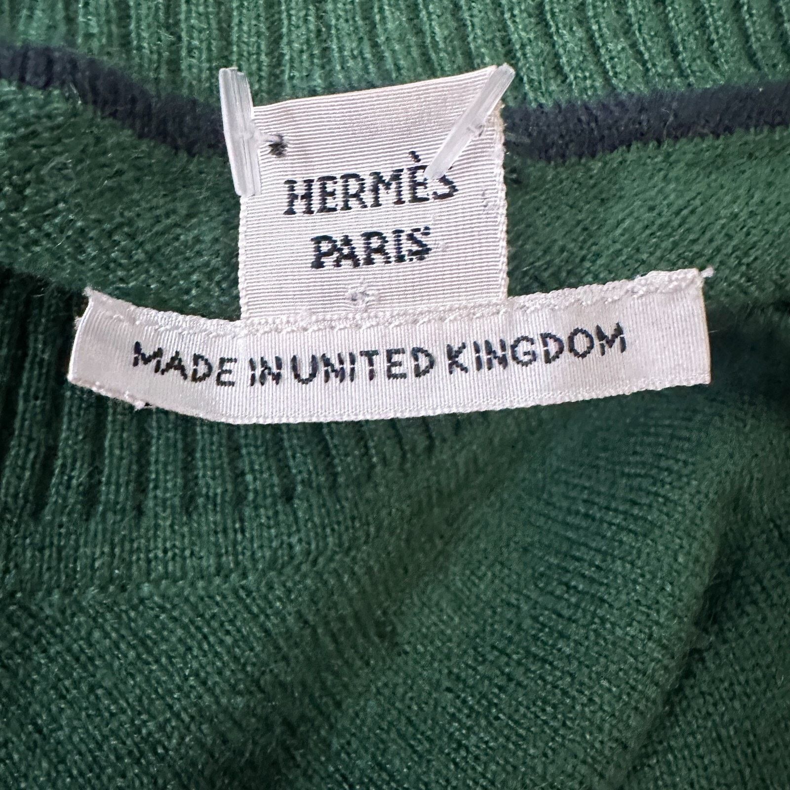 Hermes Hermes Paris Short Sleeve Cashmere Sweater Women’s 36 Green Size XS / US 0-2 / IT 36-38 - 7 Thumbnail