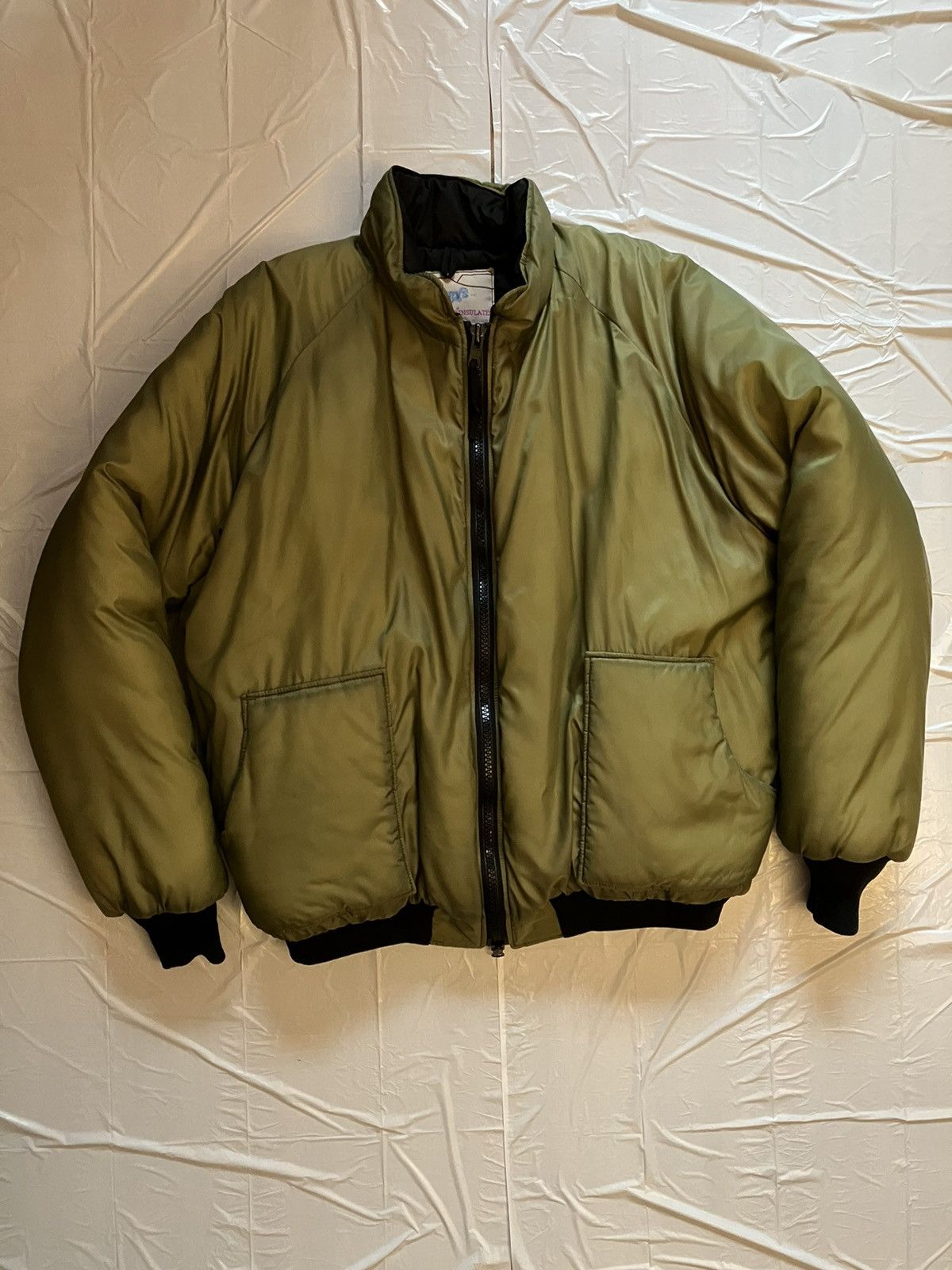 image of Made In USA x Vintage Lamilite Insulated Bomber Jacket in Green, Men's (Size 2XL)