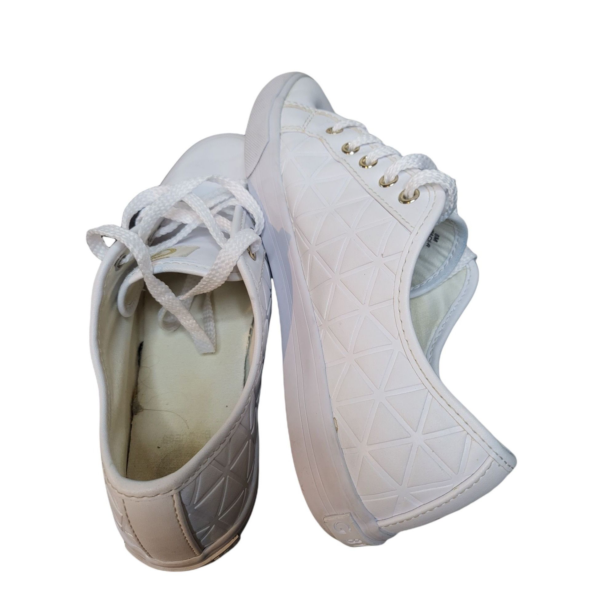 Guess G By Guess Backer 2 Sneakers Women Sz 8M White Lace Up Desig Size US 8 / IT 38 - 5 Thumbnail