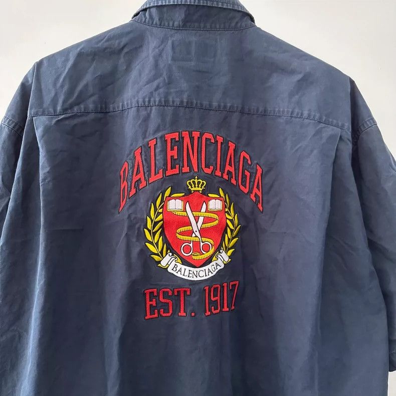 Balenciaga Balenciaga SS22 Scissors wheat spike embroidered logo short Size US XXS / EU 40 - 4 Thumbnail