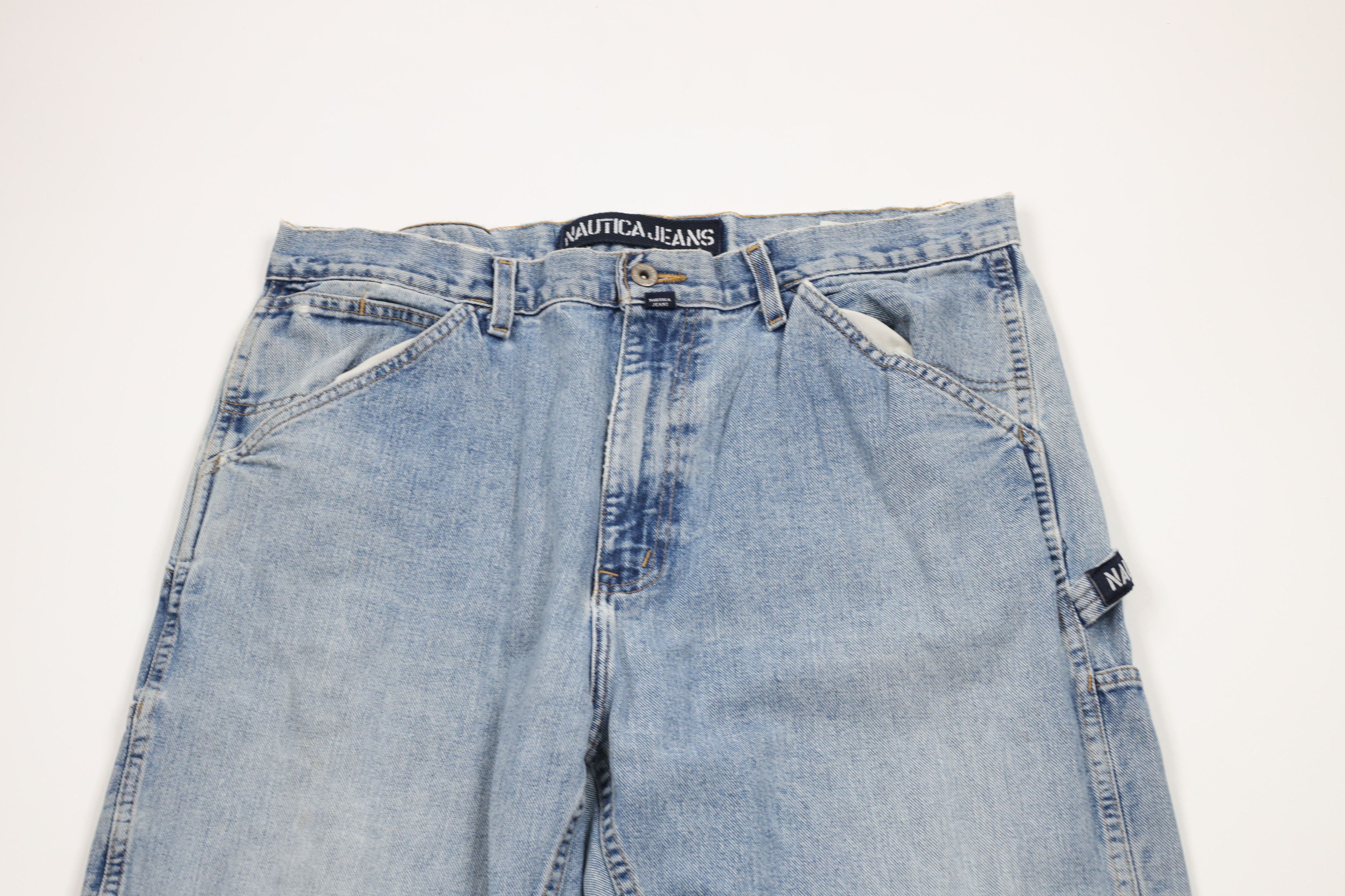 Nautica × Vintage Vintage 90s Nautica Baggy Wide Leg Dungaree Denim Jeans Size US 36 / EU 52 - 2 Thumbnail