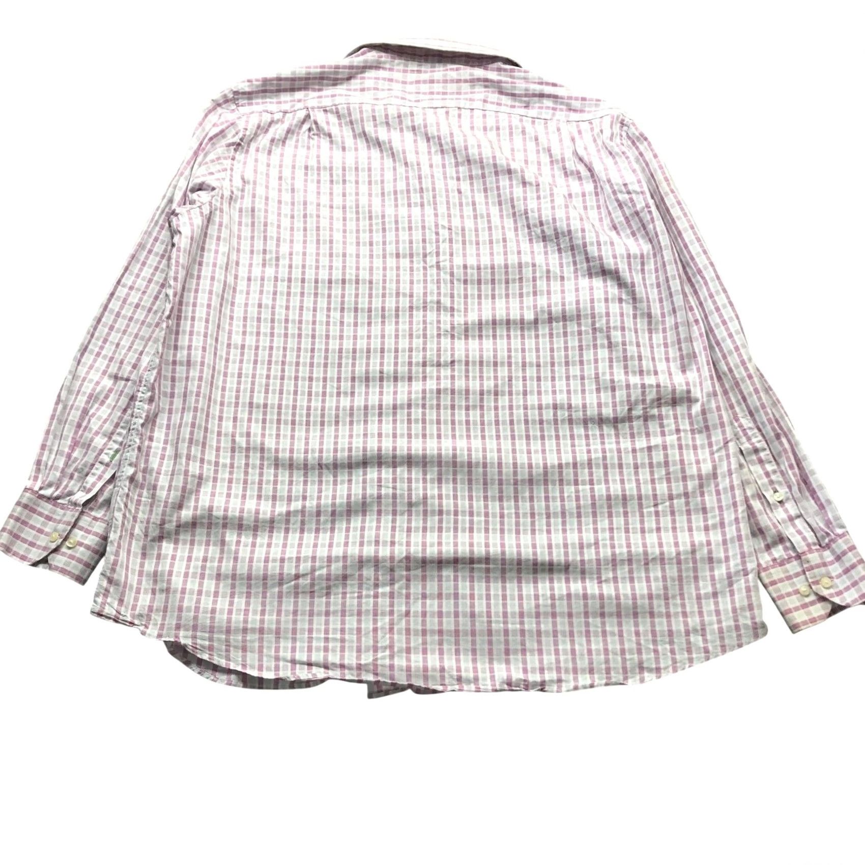 Tommy Bahama VINTAGE Tommy Bahama Dress Shirt Mens XL 17.5 34-35 Long Sleeve Button Up Blue Purple Plaid Check Logo Shirt Size 46R - 2 Thumbnail