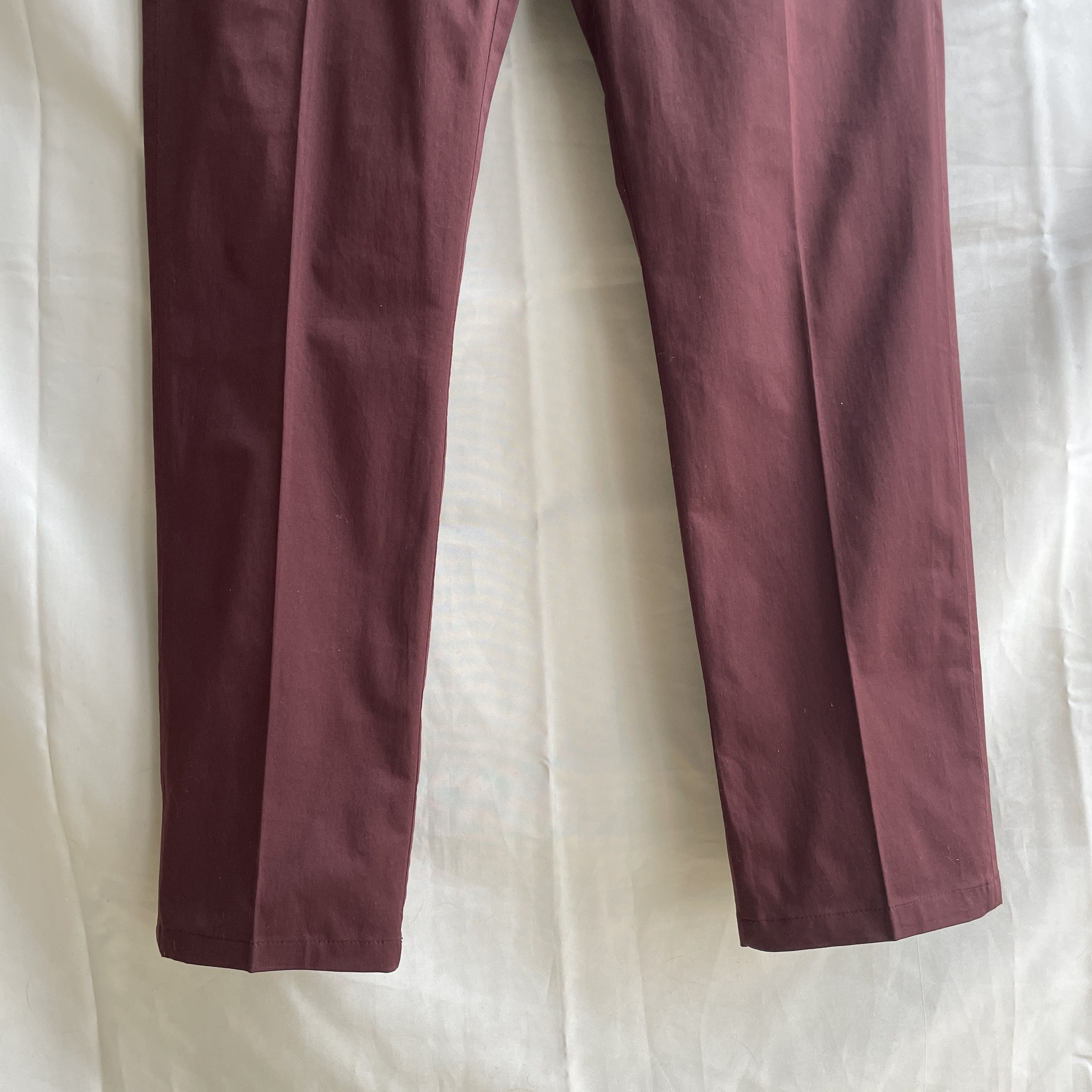 Z Zegna Z Zegna Slim Fit Cotton Bordeaux Chino Trousers Size US 33 - 5 Thumbnail