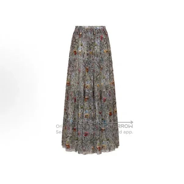 Dior Dior Floral high-waisted skirt Size 24" / US 00 / IT 34 - 1 Thumbnail