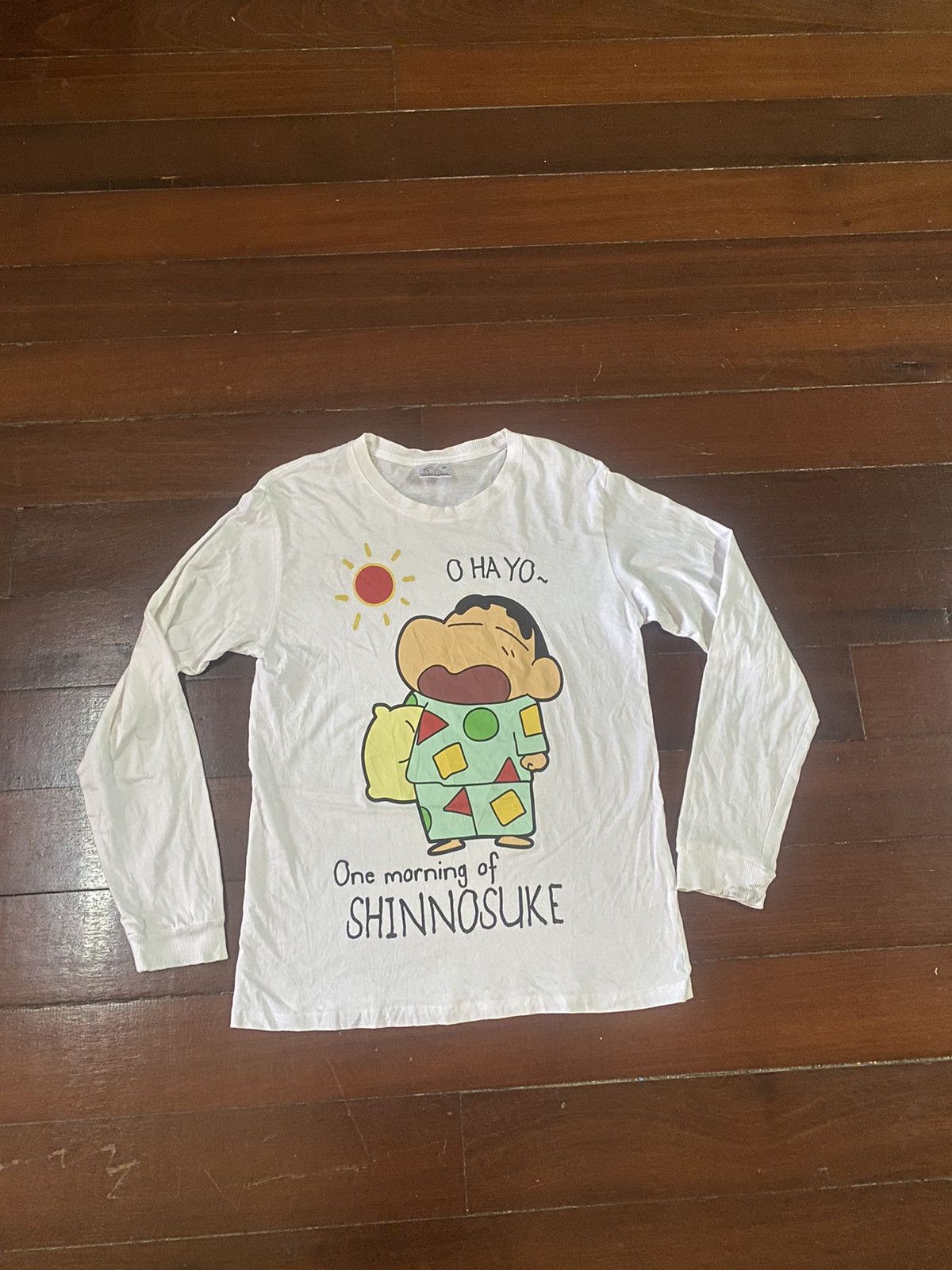 Anime × Vintage vintage CRAYON SHINCHAN o ha yo one morning funny cartoon Size US L / EU 52-54 / 3 - 6 Thumbnail