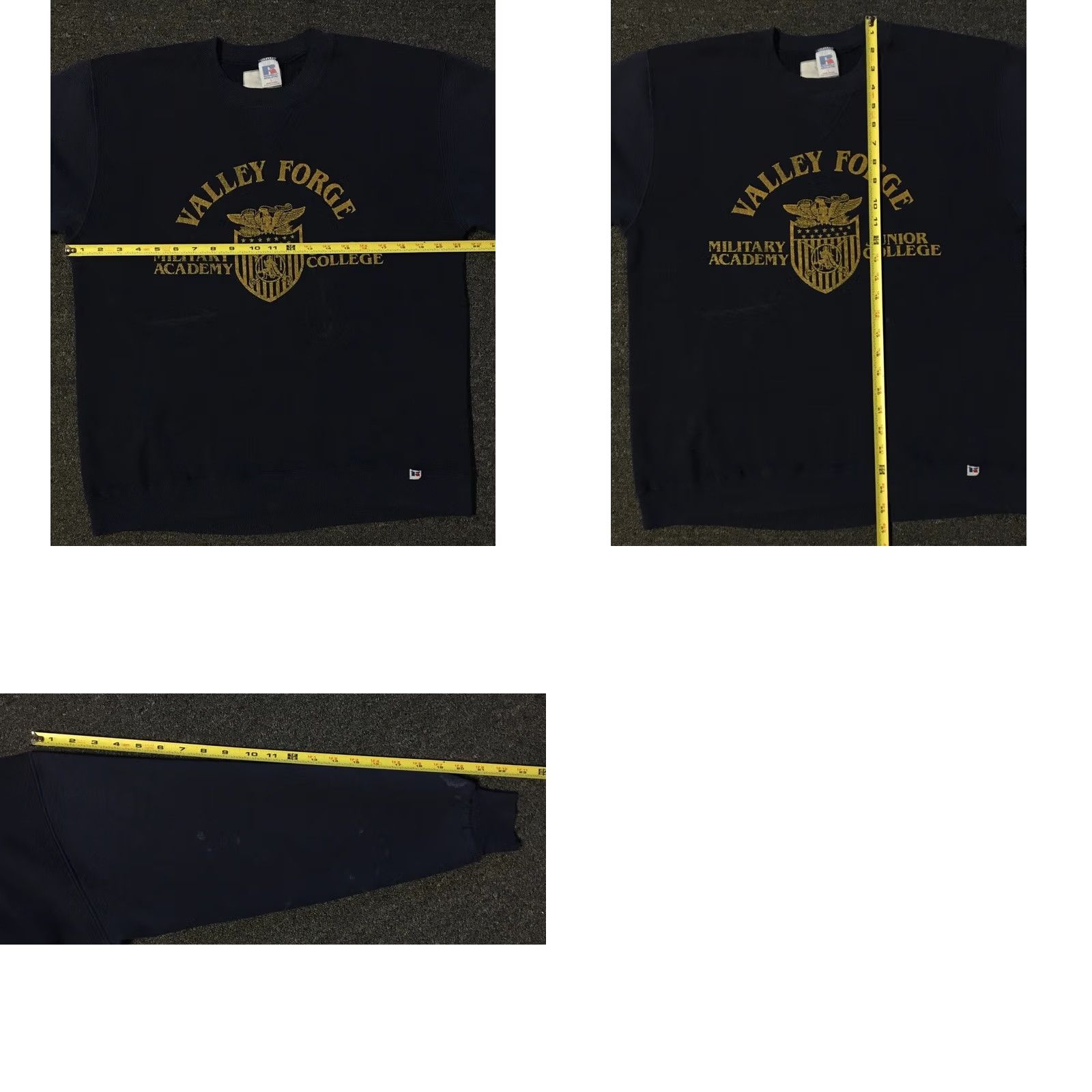 Russell Athletic VINTAGE Russell Athletic Valley Forge Military Academy Distressed Faded Sweatshirt M USA Blue Pullover Hoodie Mens 80s Grunge Distressed Sweatshirt Size US M / EU 48-50 / 2 - 10 Thumbnail