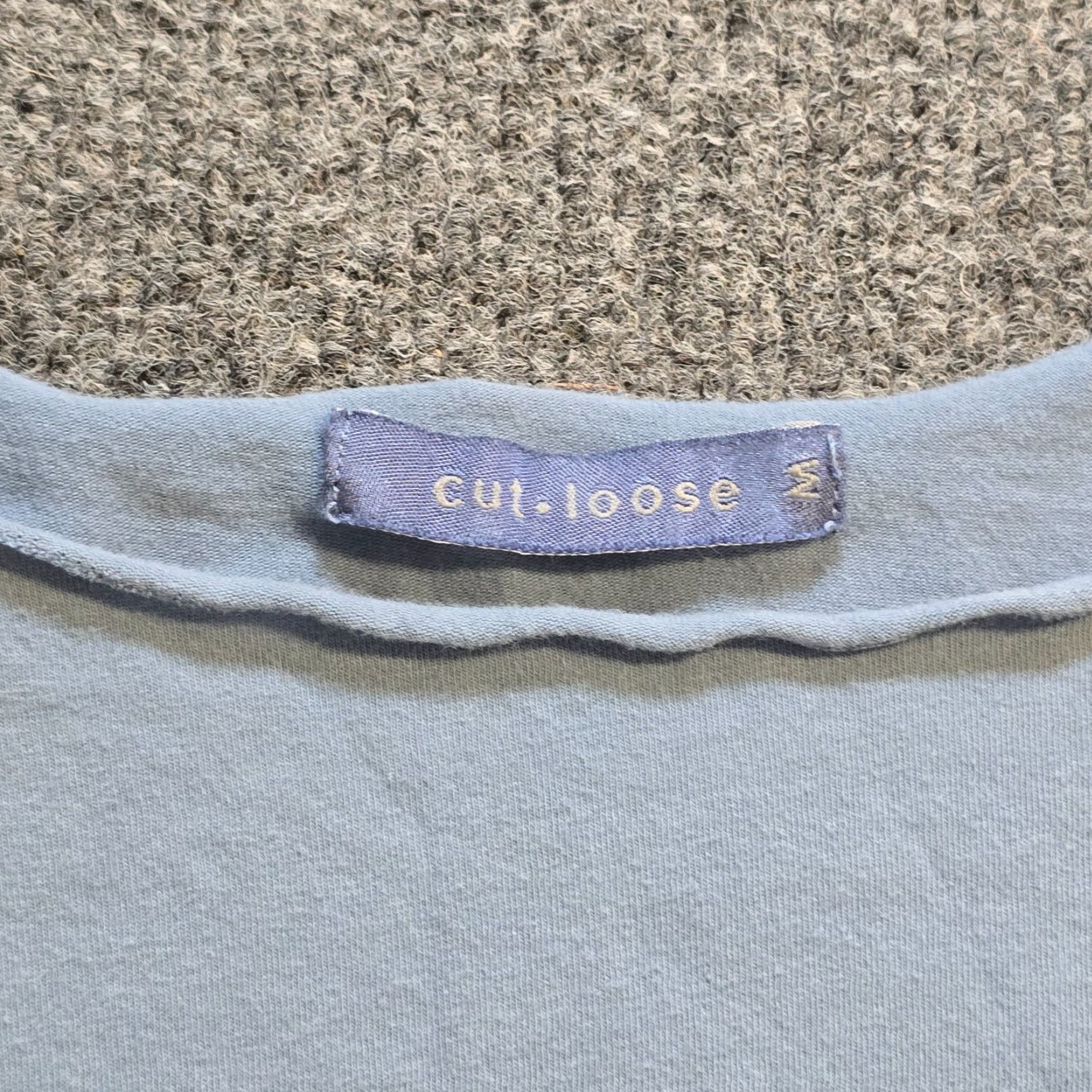 Vintage Cutloose Top Womens Tunic Short Sleeve Blue Size M Jersey Cotton Blend Stretch Casual Shirt Womens Size M / US 6-8 / IT 42-44 - 3 Thumbnail