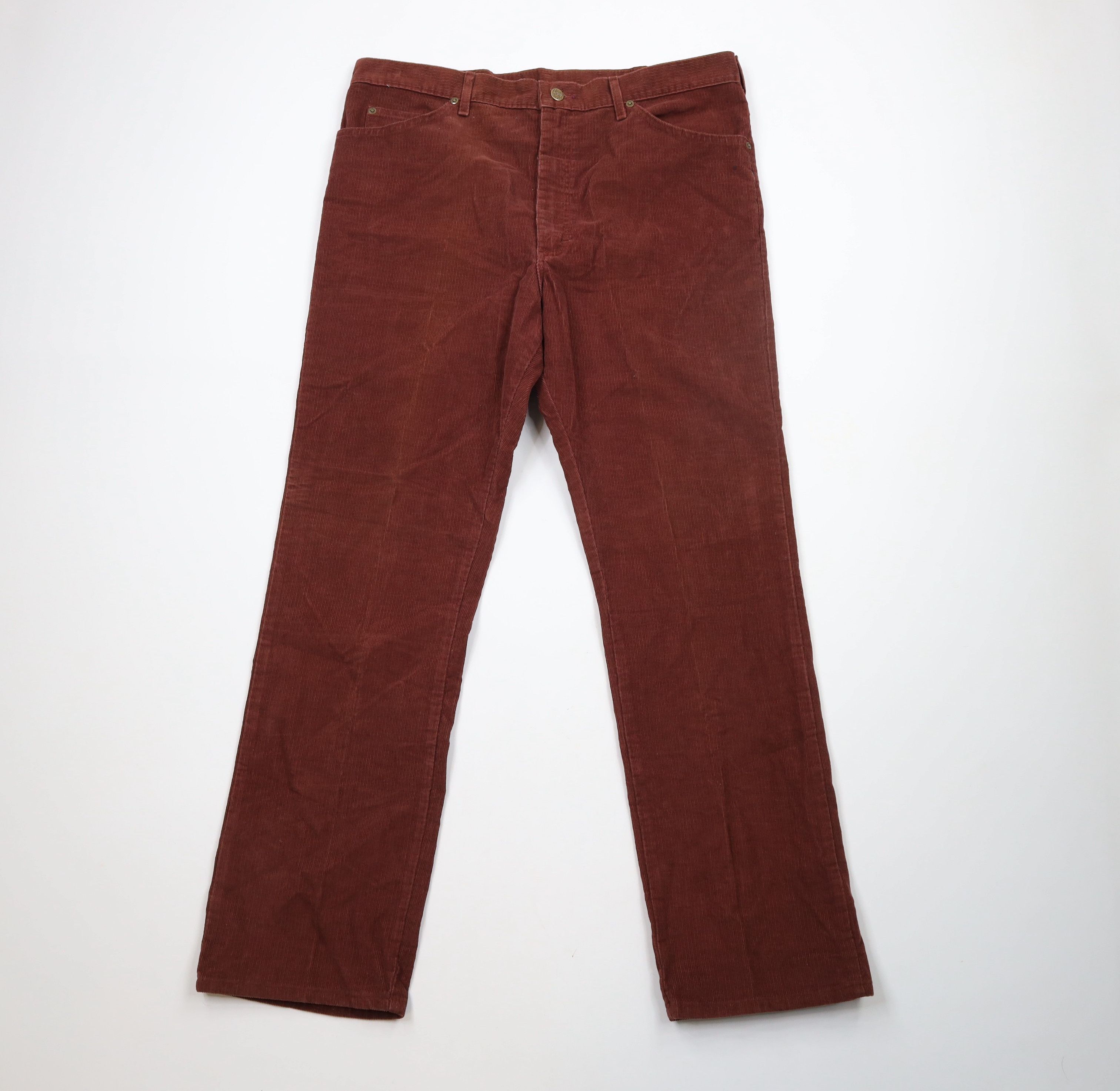 Lee × Vintage Vintage 90s Lee Bootcut Western Corduroy Chino Pants Red USA Size US 38 / EU 54 - 1 Thumbnail