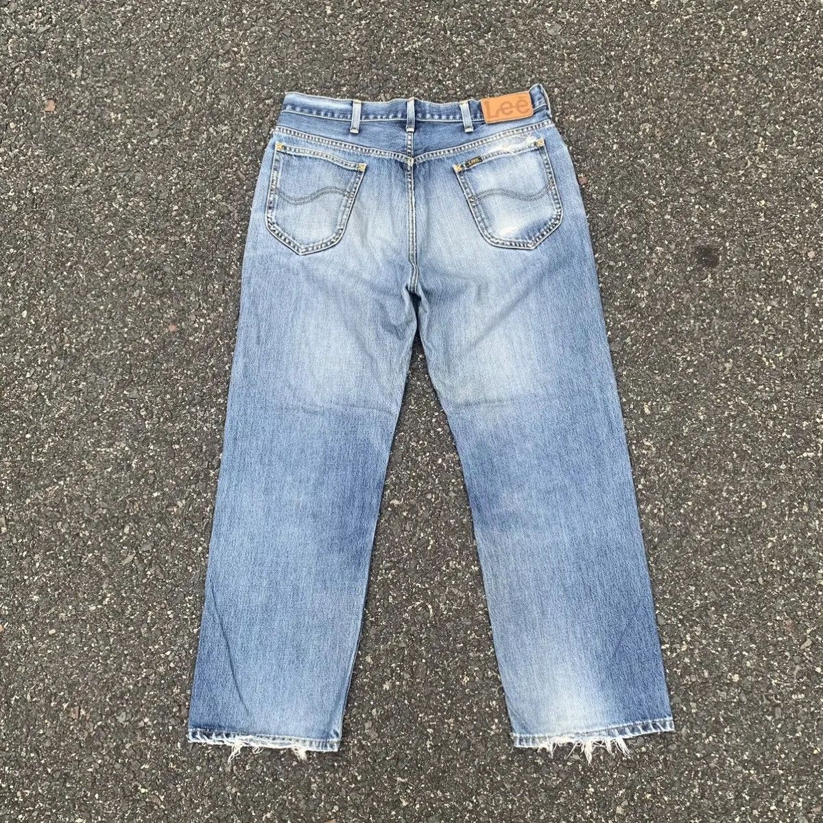 Lee Vintage Lee Riders Jeans BlueWash Distressed Denim Pants W32 Size US 32 / EU 48 - 10 Thumbnail