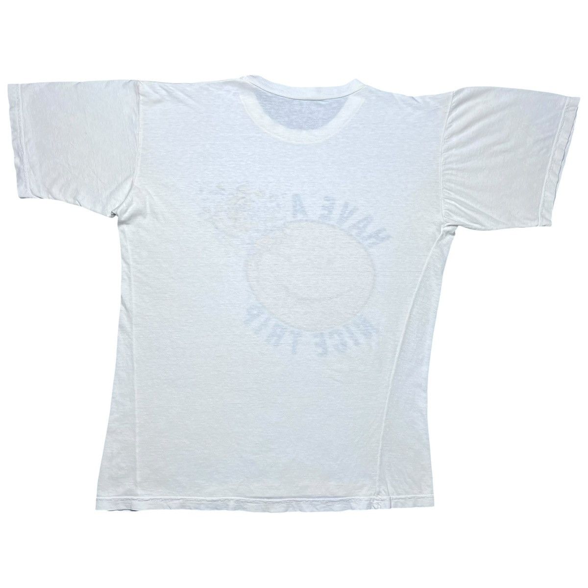 Vintage 80s Smiley Face Happy Head Shot Grunge Punk Graphic T-Shirt Size US L / EU 52-54 / 3 - 4 Thumbnail