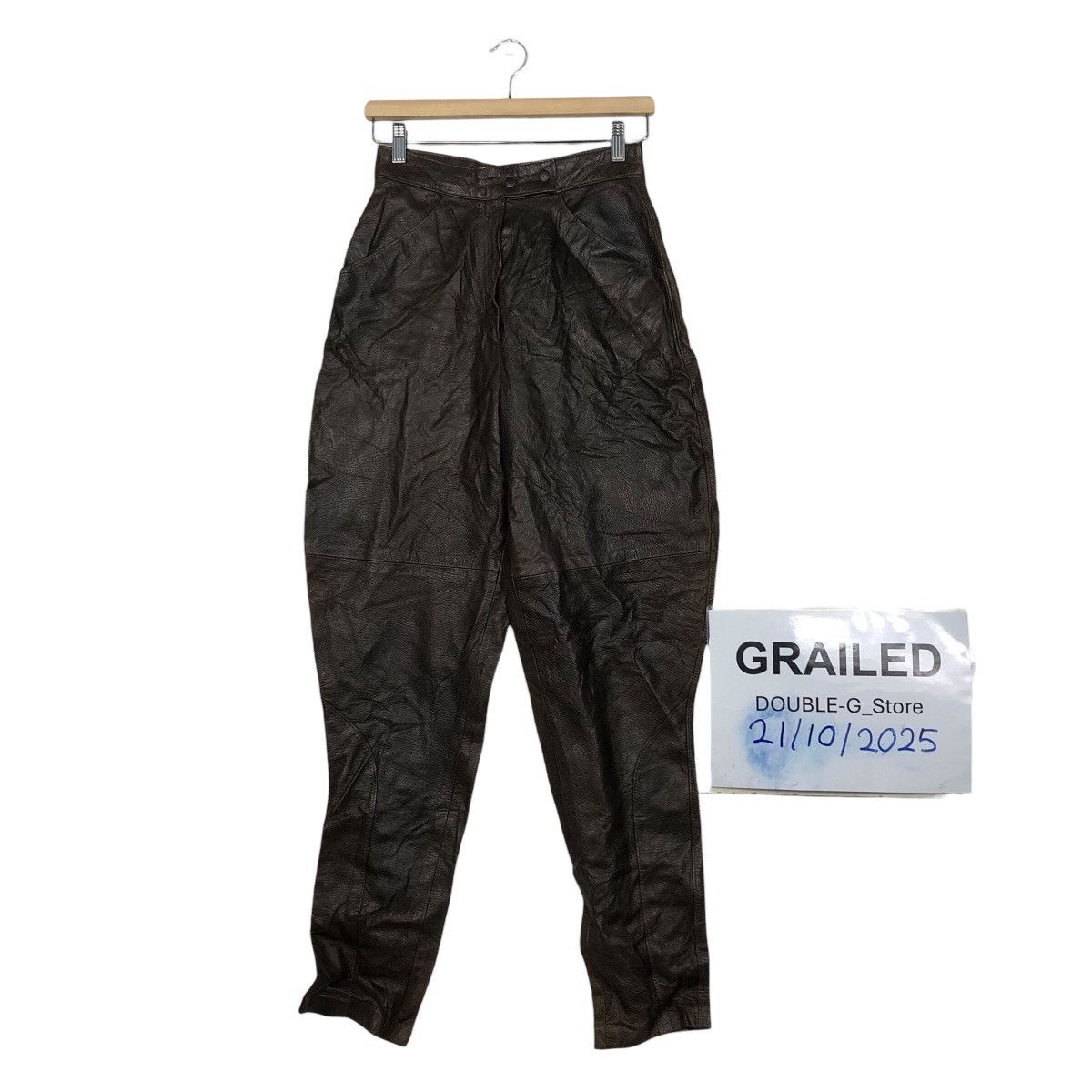 Japanese Brand 📌Vintage Biker Leather Pants Racing Maxima Issey Miyake Size US 26 / EU 42 - 1 Thumbnail