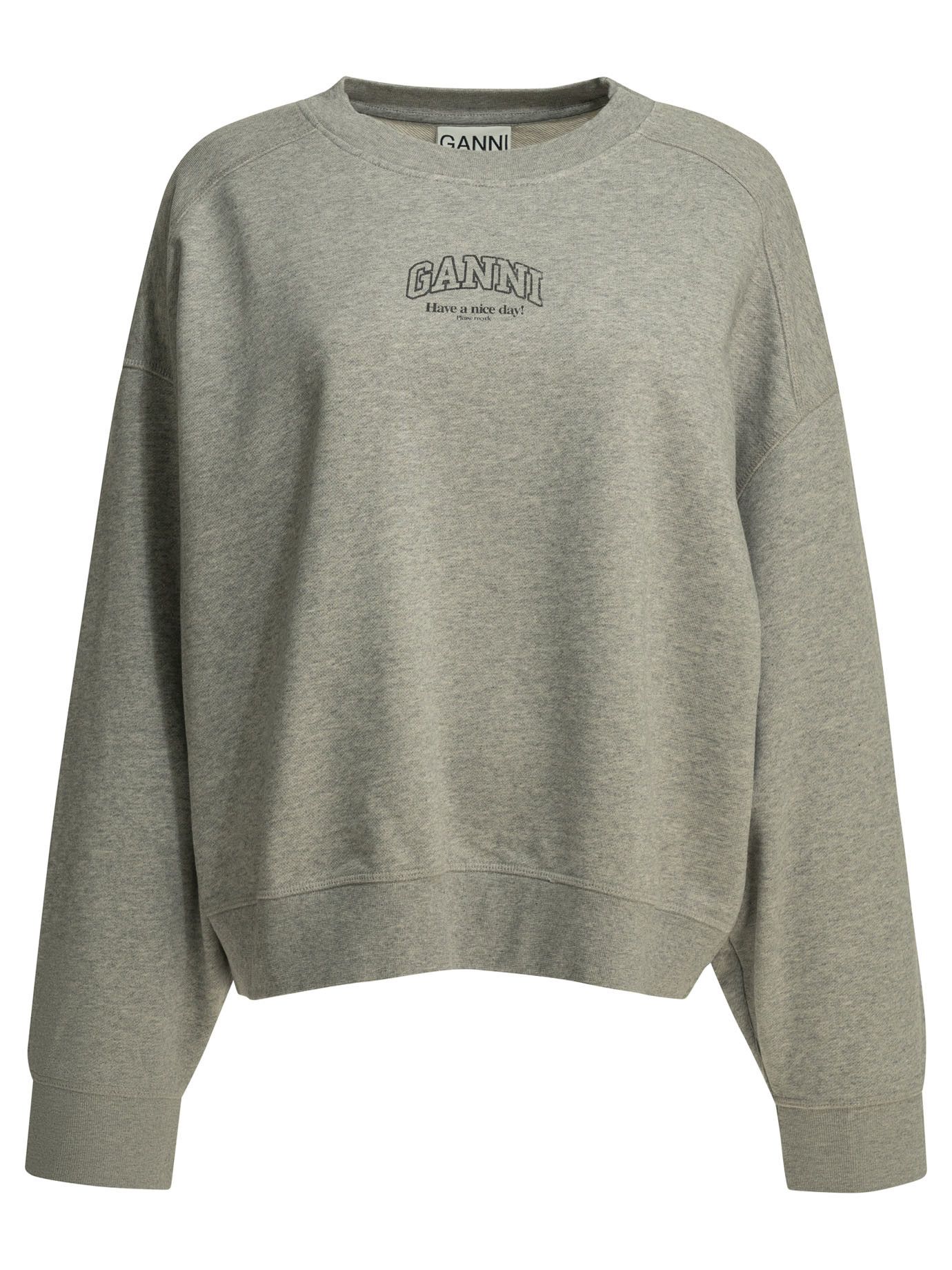 Ganni Ganni Crewneck Sweatshirt With Logo tag size M Women - USA Duties Paid Size M / US 6-8 / IT 42-44 - 1 Thumbnail