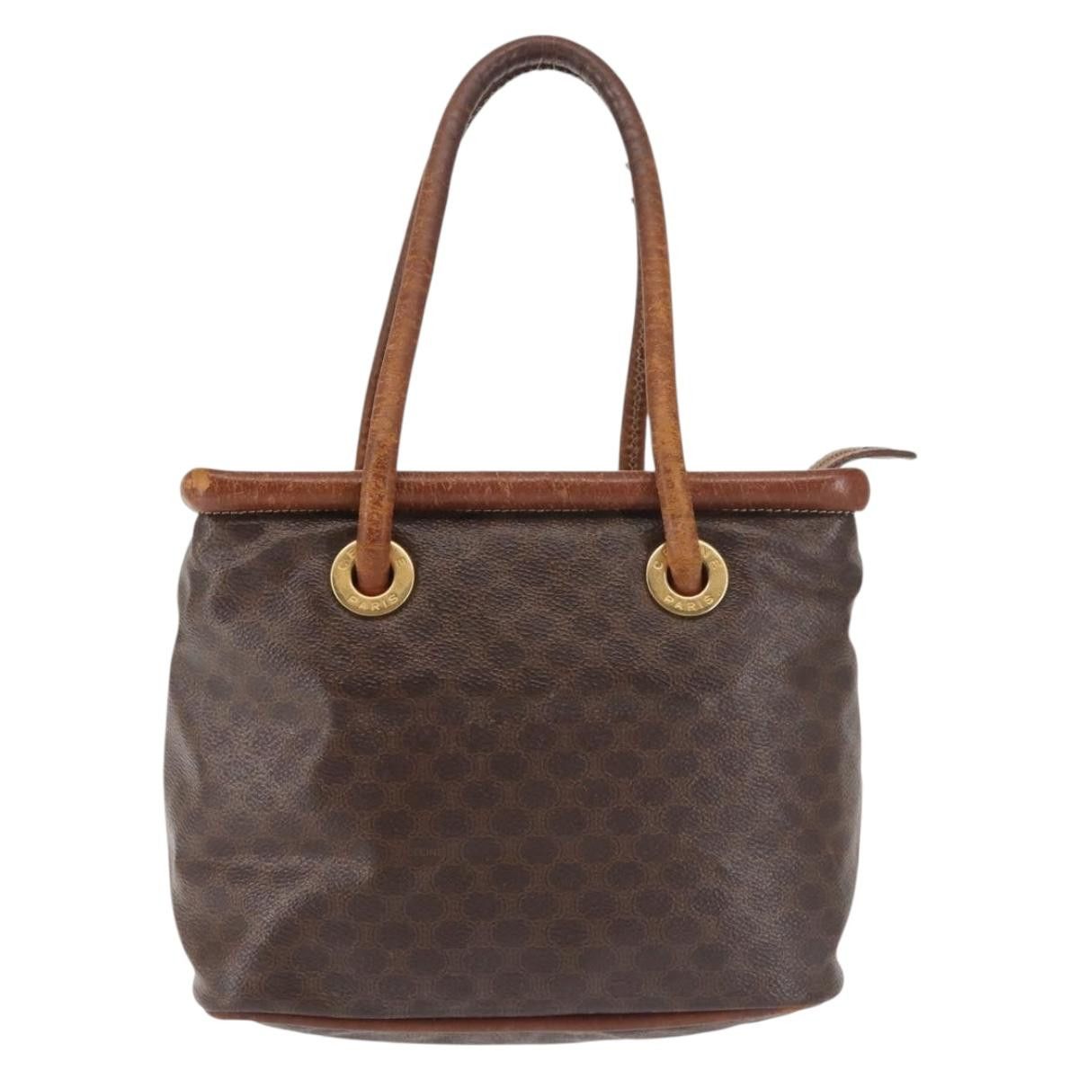 Celine CELINE Macadam Canvas Hand Bag Pvc Leather Brown Gold Size ONE SIZE - 2 Thumbnail