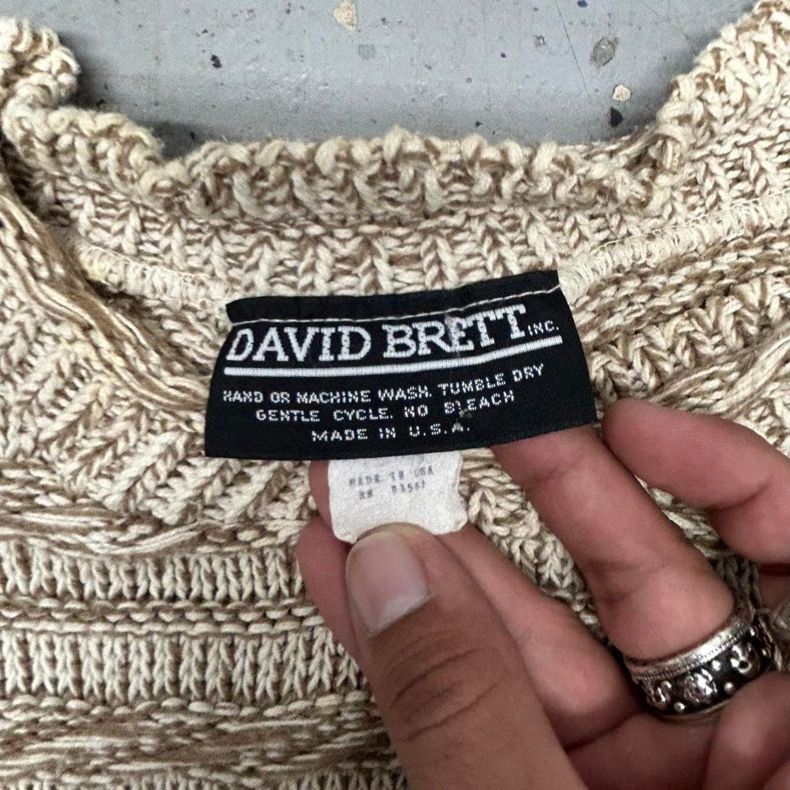 Other VTG Cream and brown David Brett sweater Size S / US 4 / IT 40 - 3 Thumbnail