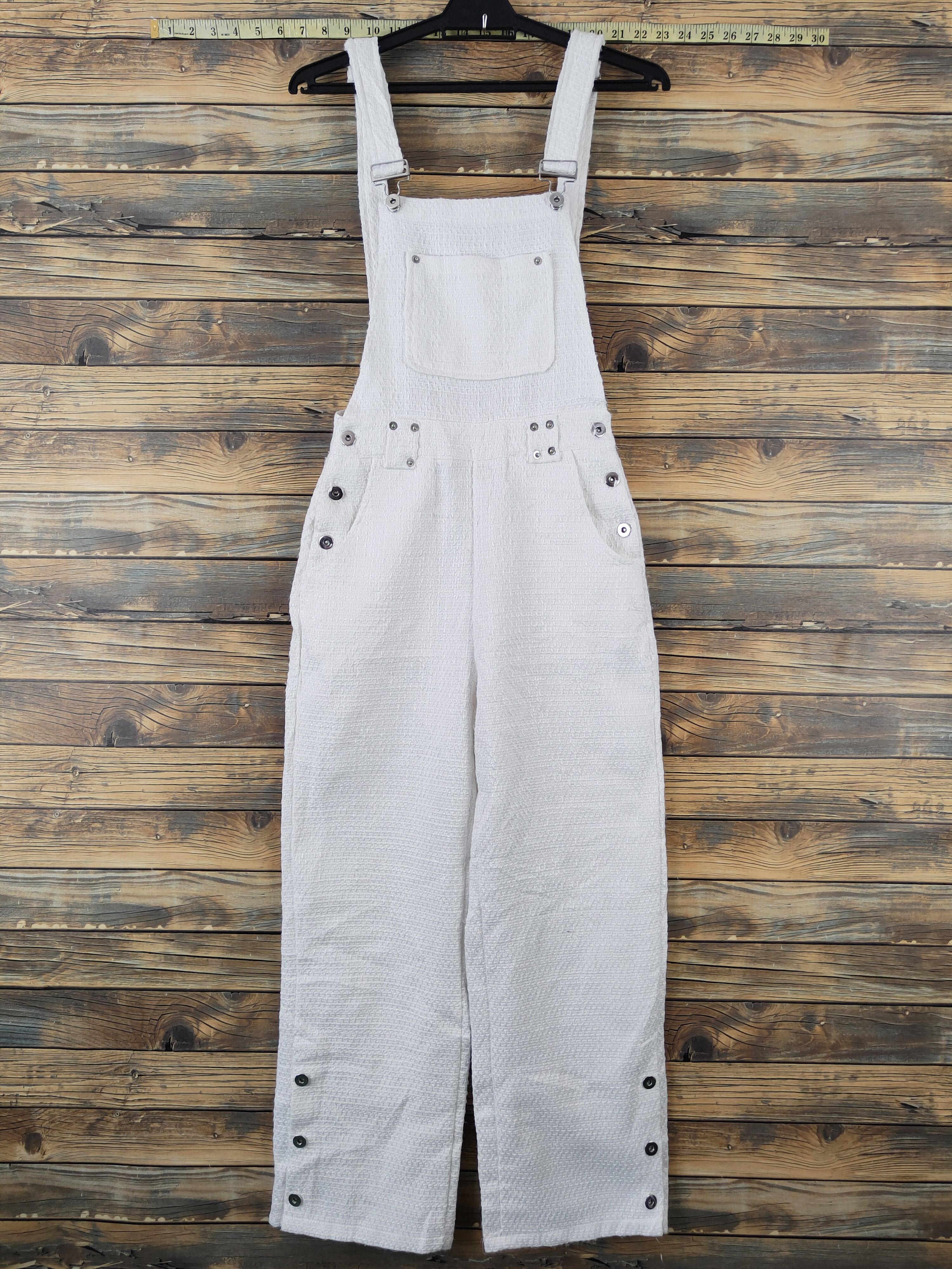 Japanese Brand × Vintage Very Rare DFYS White Adjustable Strap Jumpsuits Size 26" / US 2 / IT 38 - 1 Thumbnail