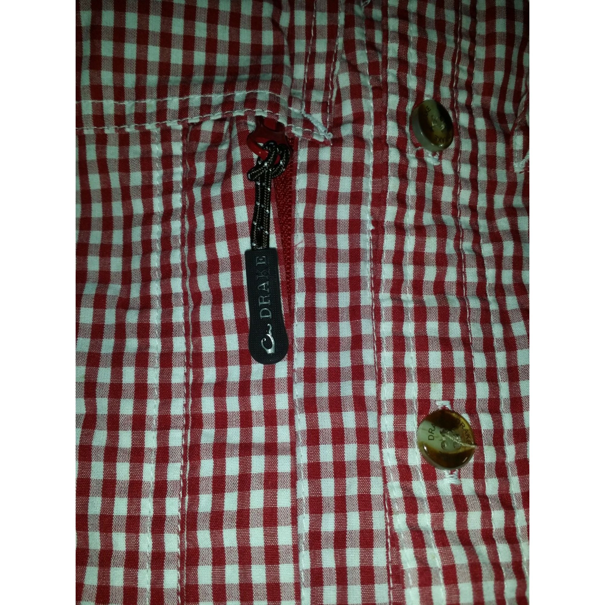 Drake Arkansas Razorbacks Fishing Button Up Shirt Men Sz M Gingham Size US M / EU 48-50 / 2 - 3 Thumbnail