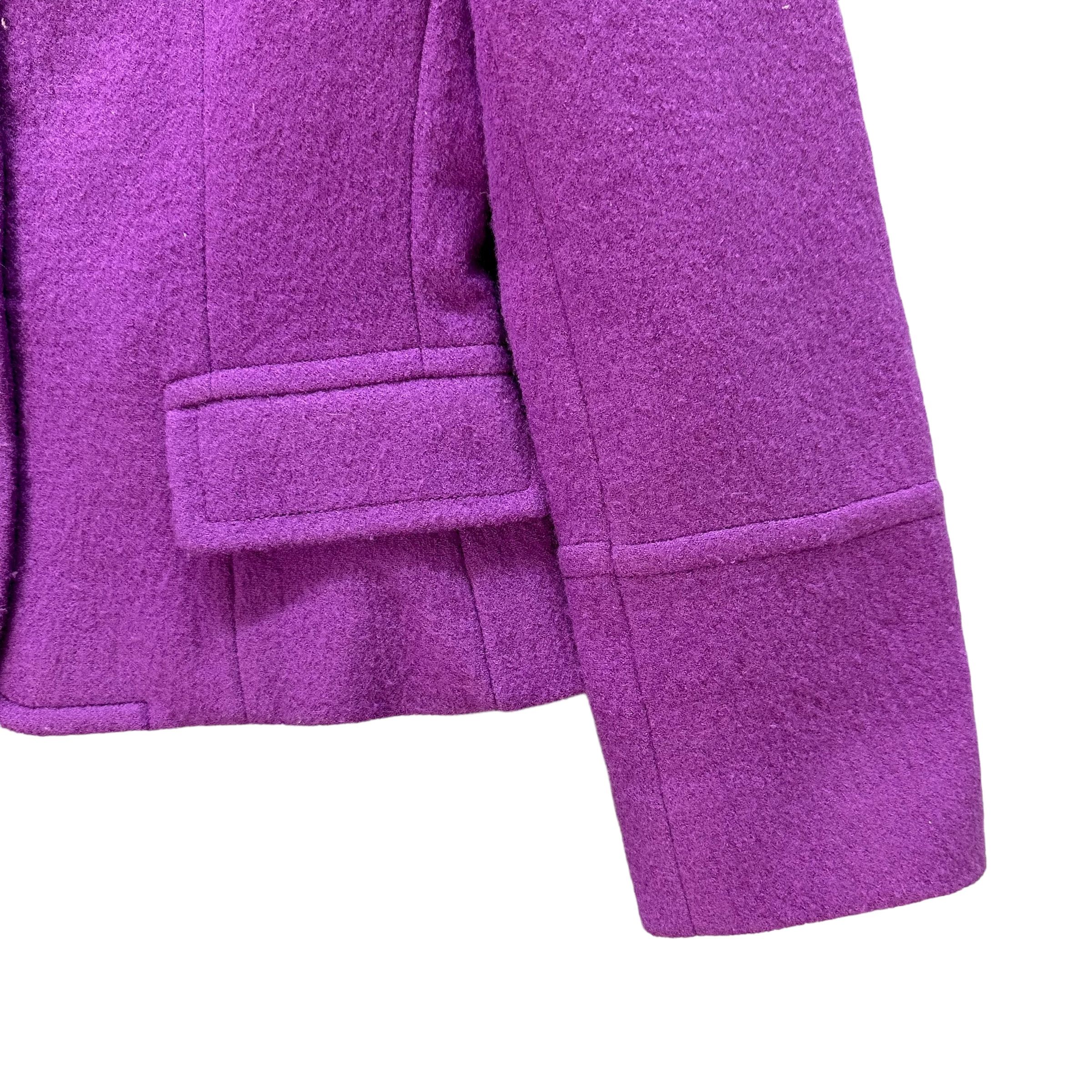 Max Mara Max Mara Purple Wool Double Collar Jacket #9132-60 Size M / US 6-8 / IT 42-44 - 5 Thumbnail