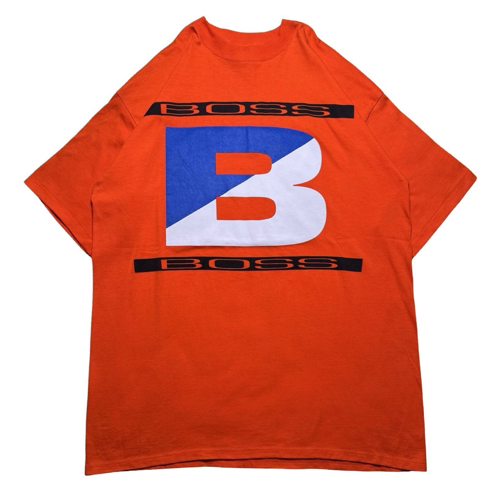 Vintage Vintage 90s Boss By I.G. Design Spell Out Orange T Shirt 2XL Size US XXL / EU 58 / 5 - 1 Thumbnail