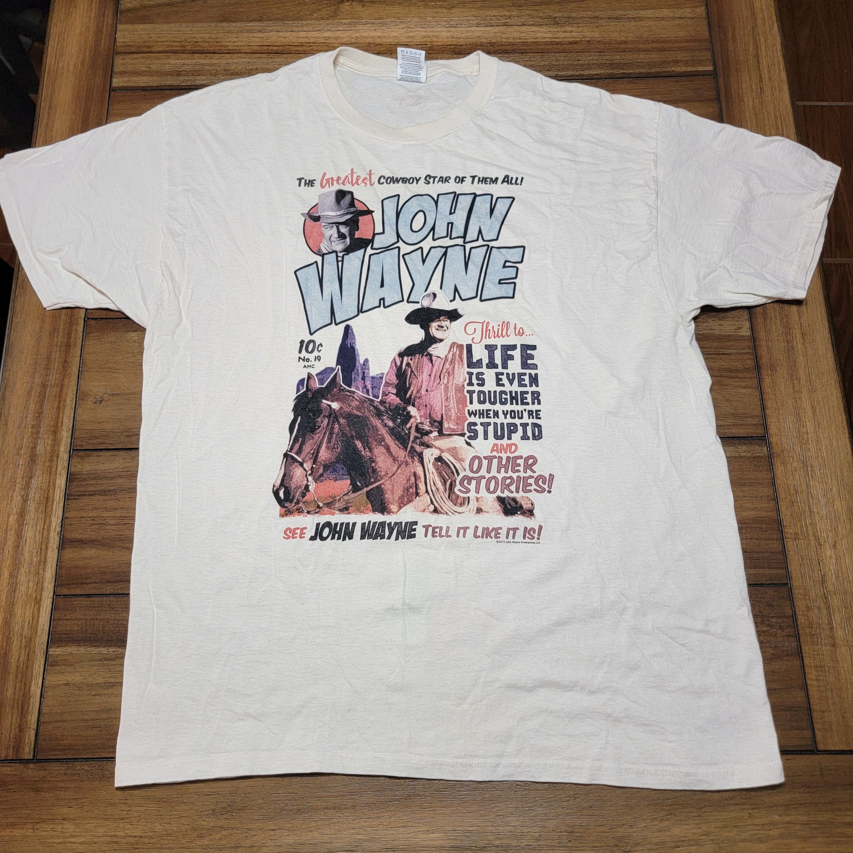 Fruit Of The Loom John Wayne SS Unisex Tee "The Greatest Cowboy Star..." - XL Size XL / US 12-14 / IT 48-50 - 1 Thumbnail
