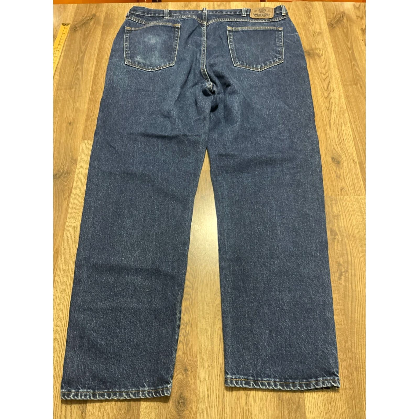 Wrangler Wrangler Jeans Mens 39x30 Blue Denim Straight 5-Pockets 42" Length Jeans Regular Mens Size US 42 / EU 58 - 2 Thumbnail