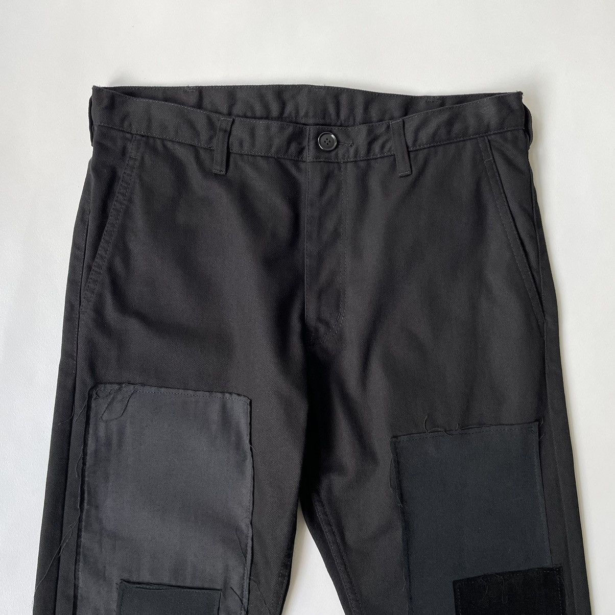 Comme des Garcons A/W 09 Black ‘Patchwork’ Cotton Pants Size US 30 / EU 46 - 2 Thumbnail