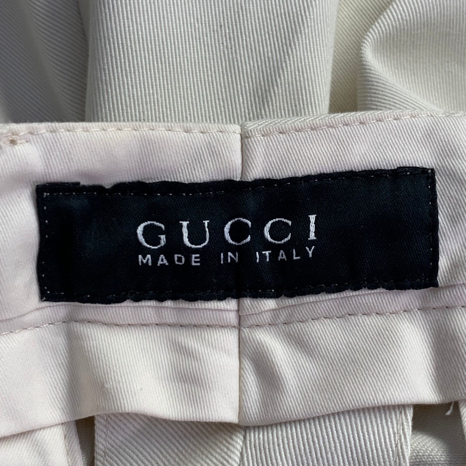Gucci Size 36 Cream Contrast Stitch Cotton Western Zip Up Suit Size 36R - 14 Thumbnail