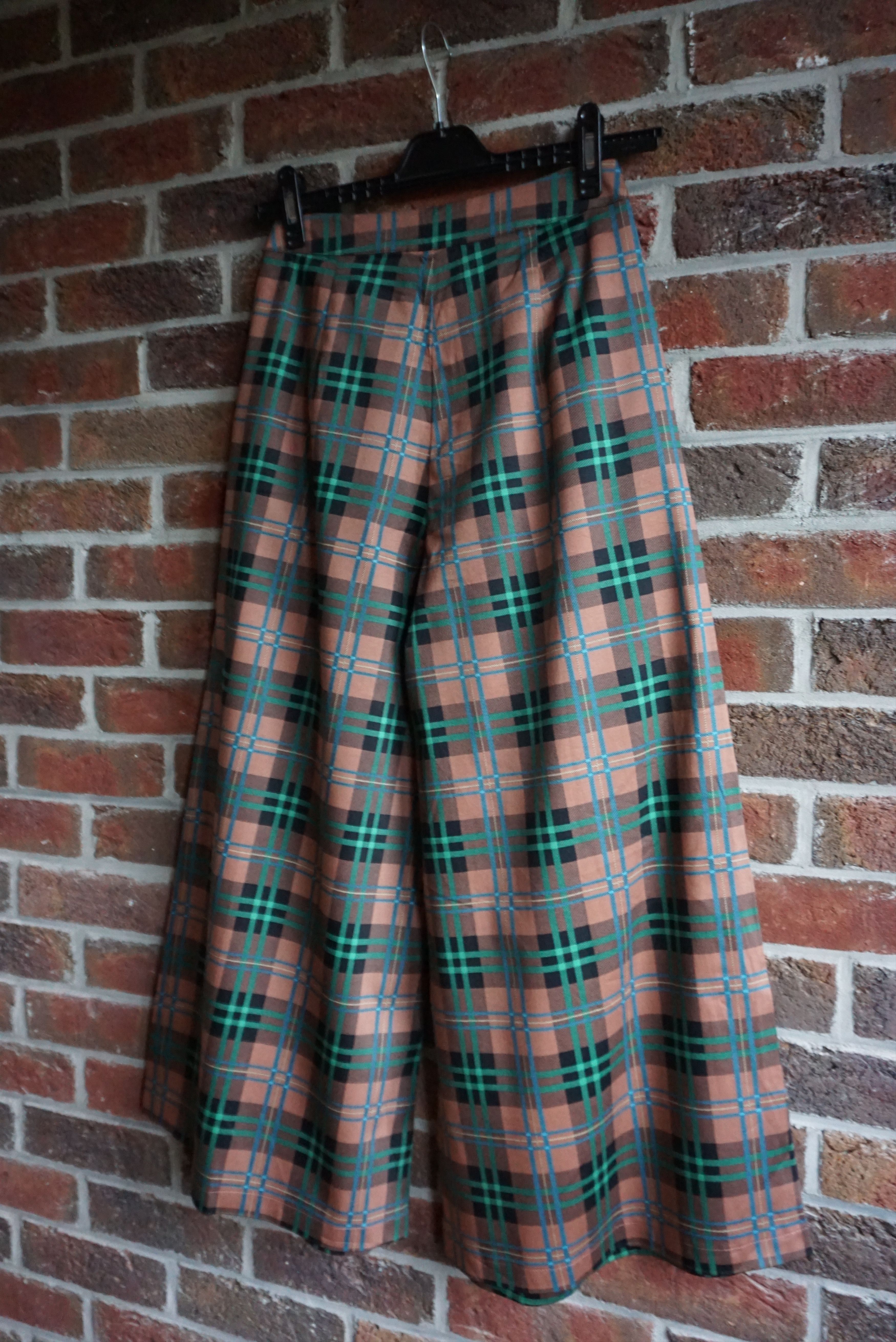 Designer KHOON HOOI UK 8 36 S checked trousers palazzo pants Size 27" / US 4 / IT 40 - 13 Thumbnail