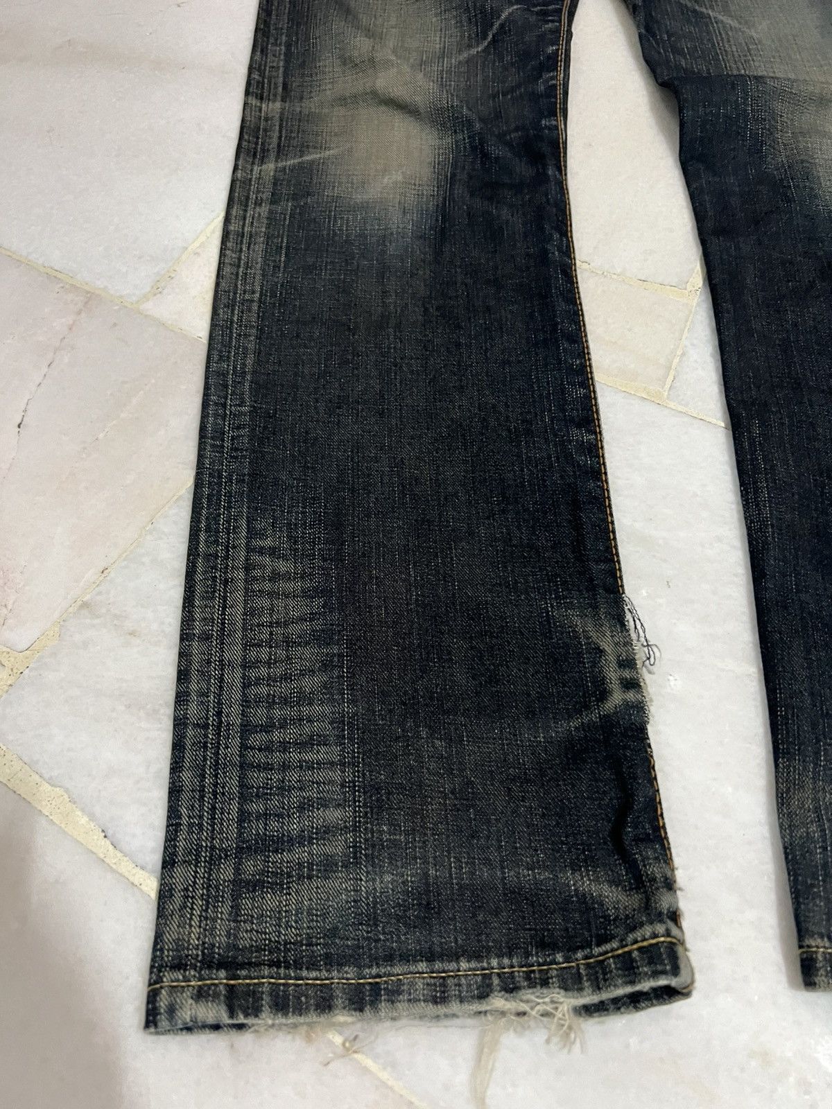 Edwin × Japanese Brand FLARE 90’S EDWIN 503 BLUE TRIP DISTRESS JEANS Size US 31 - 4 Thumbnail