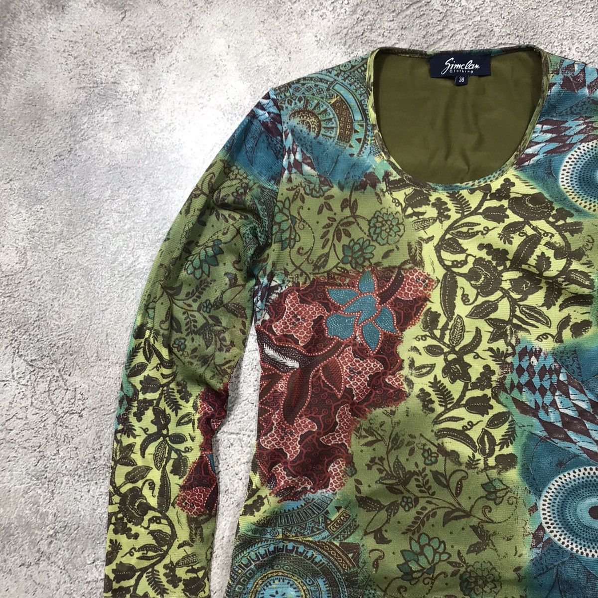 Vintage Vintage Y2K Avant Garde All Over Print Blouse Japanese Stree Size M / US 6-8 / IT 42-44 - 3 Thumbnail