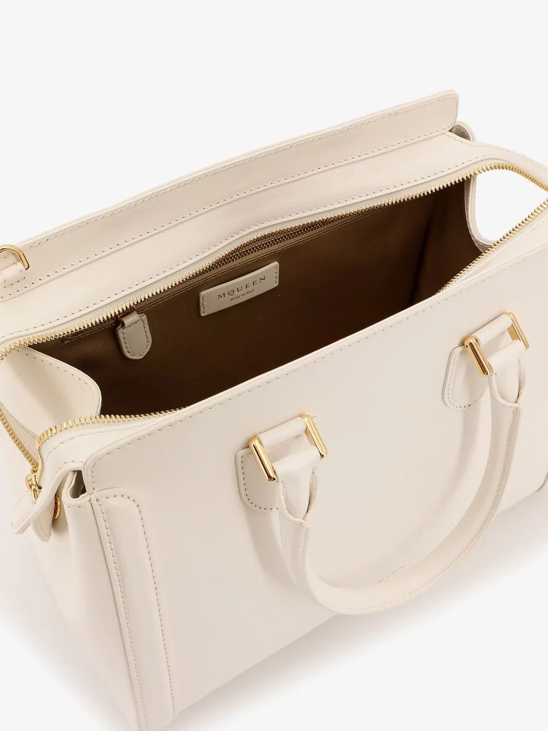 Alexander McQueen A. McQueen Birdee Lrg White Leather Top Handle Bag Auth Size ONE SIZE - 4 Thumbnail