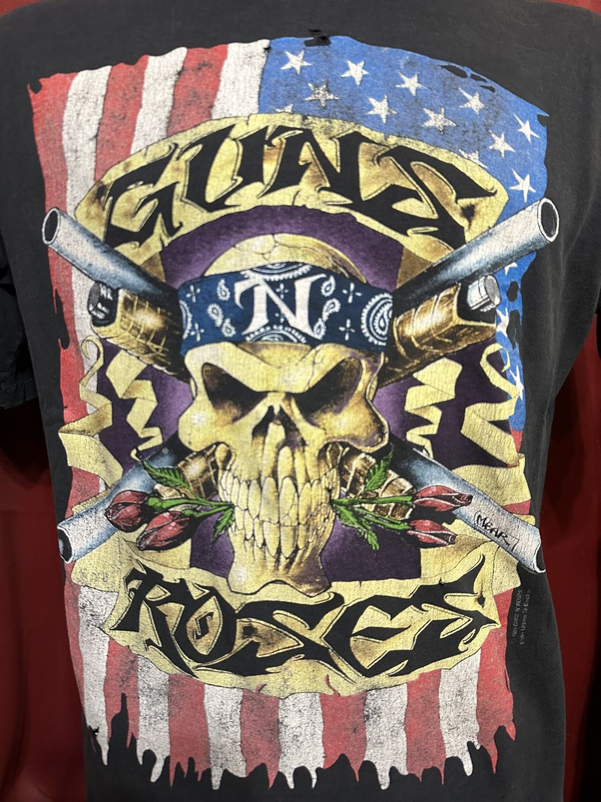 Band Tees × Guns N' Roses Vintage Guns N Roses Tshirt 90’s Concert Band Tee Grail Size US L / EU 52-54 / 3 - 2 Thumbnail